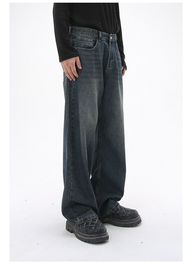 Japanese Brand × Jean Washed distressed blue loose straight casual jeans Size US 32 / EU 48 - 6 Thumbnail