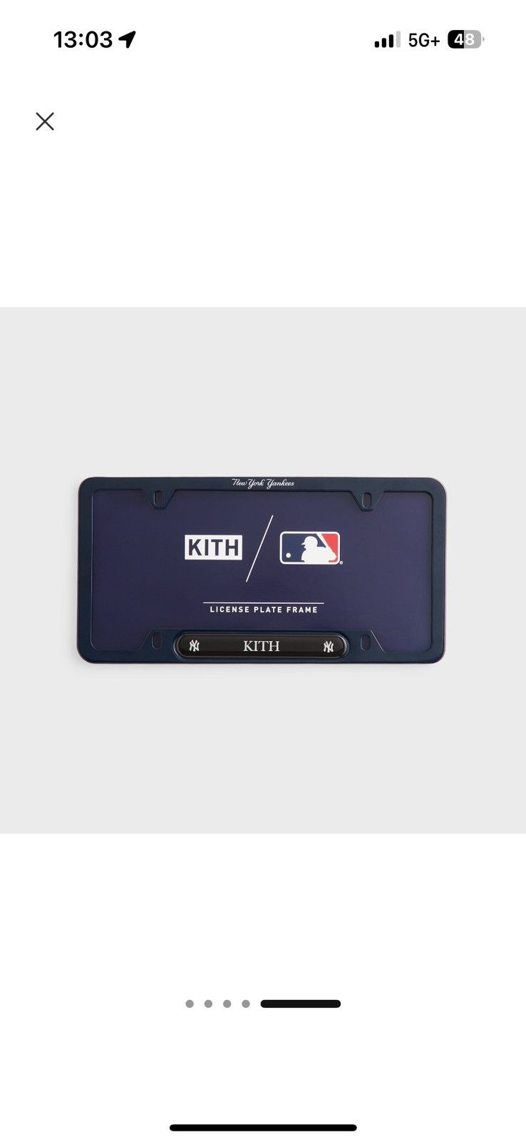 Kith × MLB Kith x New York Yankees License Plate Frame Size ONE SIZE - 1 Thumbnail
