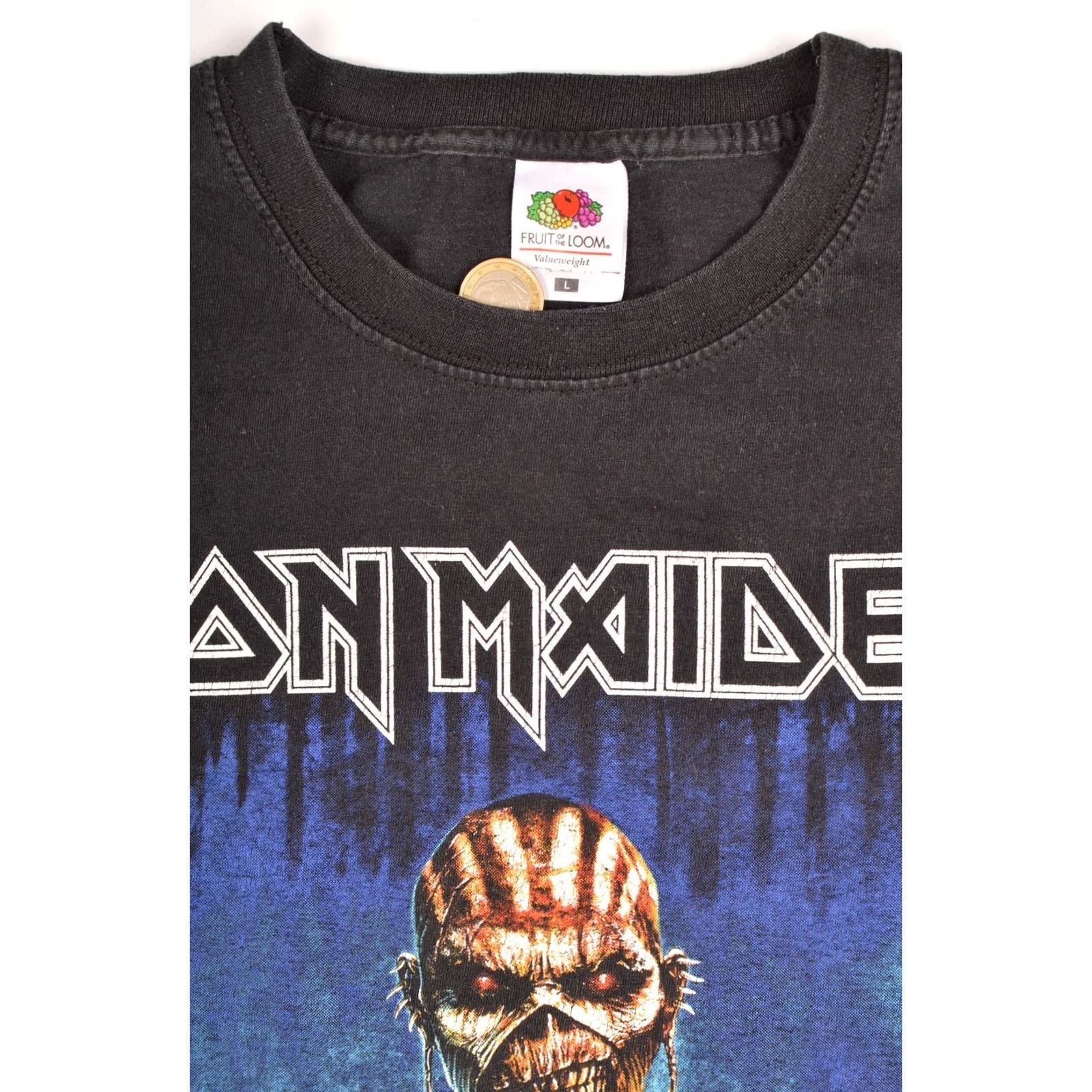 Fruit Of The Loom Fruit of the Loom Iron Maiden The Book of Souls 2017 World Tour T-Shirt L Black Mens Shirt Regular XS? Size US L / EU 52-54 / 3 - 4 Thumbnail