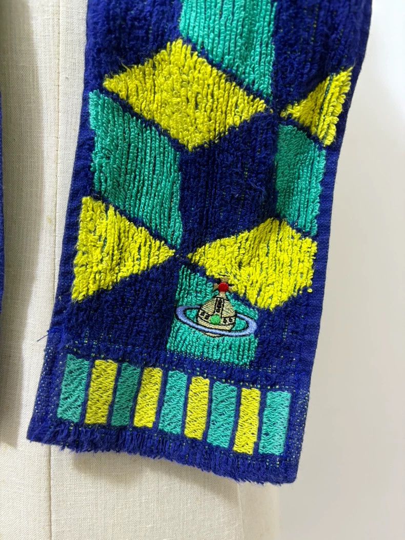 Vivienne Westwood Vivienne Westwood Saturn blue and green diamond towels Size ONE SIZE - 3 Thumbnail