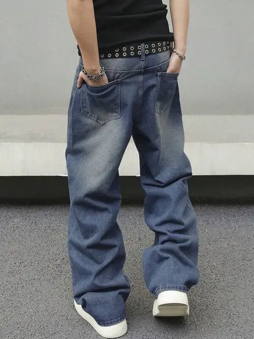Jean Washed Y2k Denim Jeans Skate fit Baggy Size US 36 / EU 52 - 3 Thumbnail