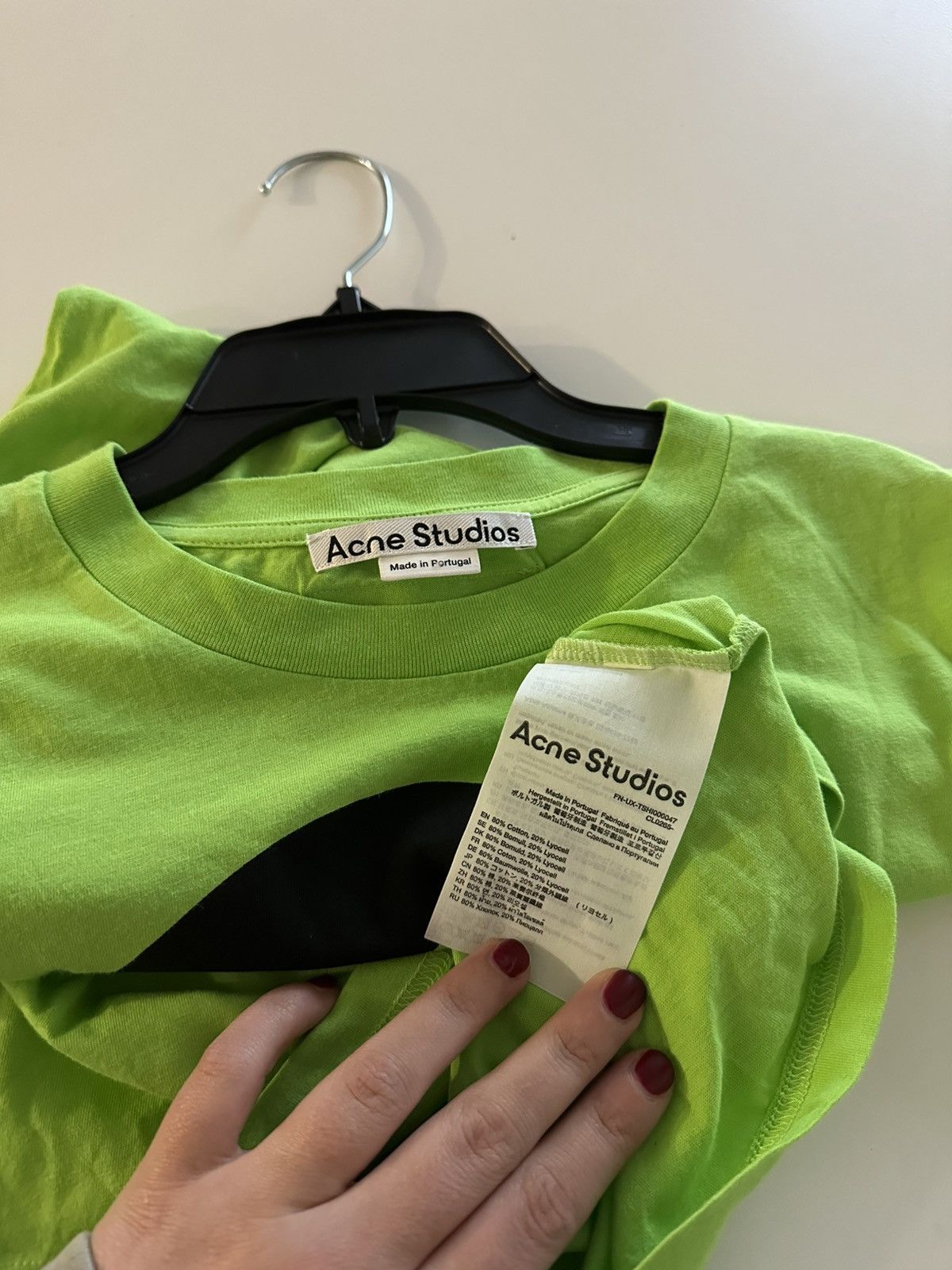 Acne Studios Acne Studios Everest Logo Sharp Green Black Cotton Tee S? Size US S / EU 44-46 / 1 - 6 Thumbnail