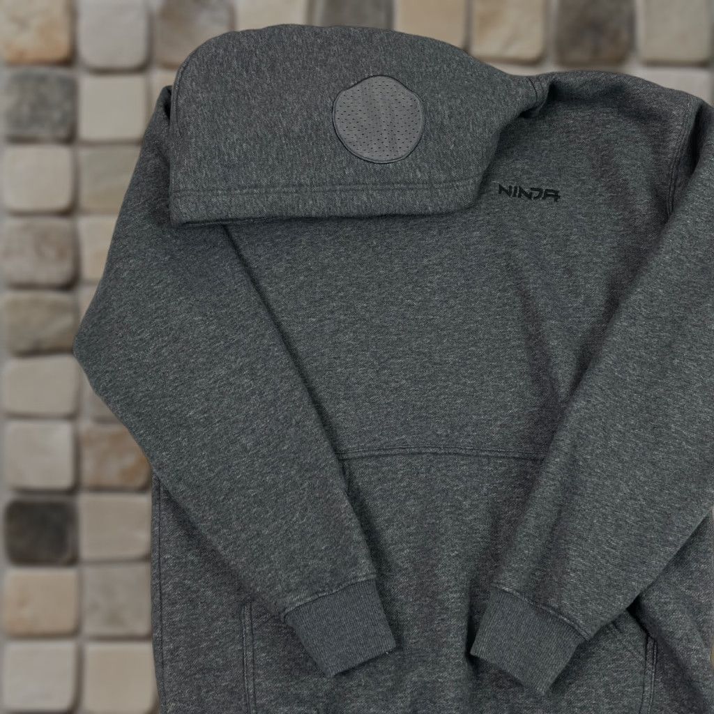 Vintage VINTAGE Team Ninja Hoodie Mens Medium Gray Headphone Hood Fleece Lined Gaming Gamer Size US M / EU 48-50 / 2 - 1 Thumbnail