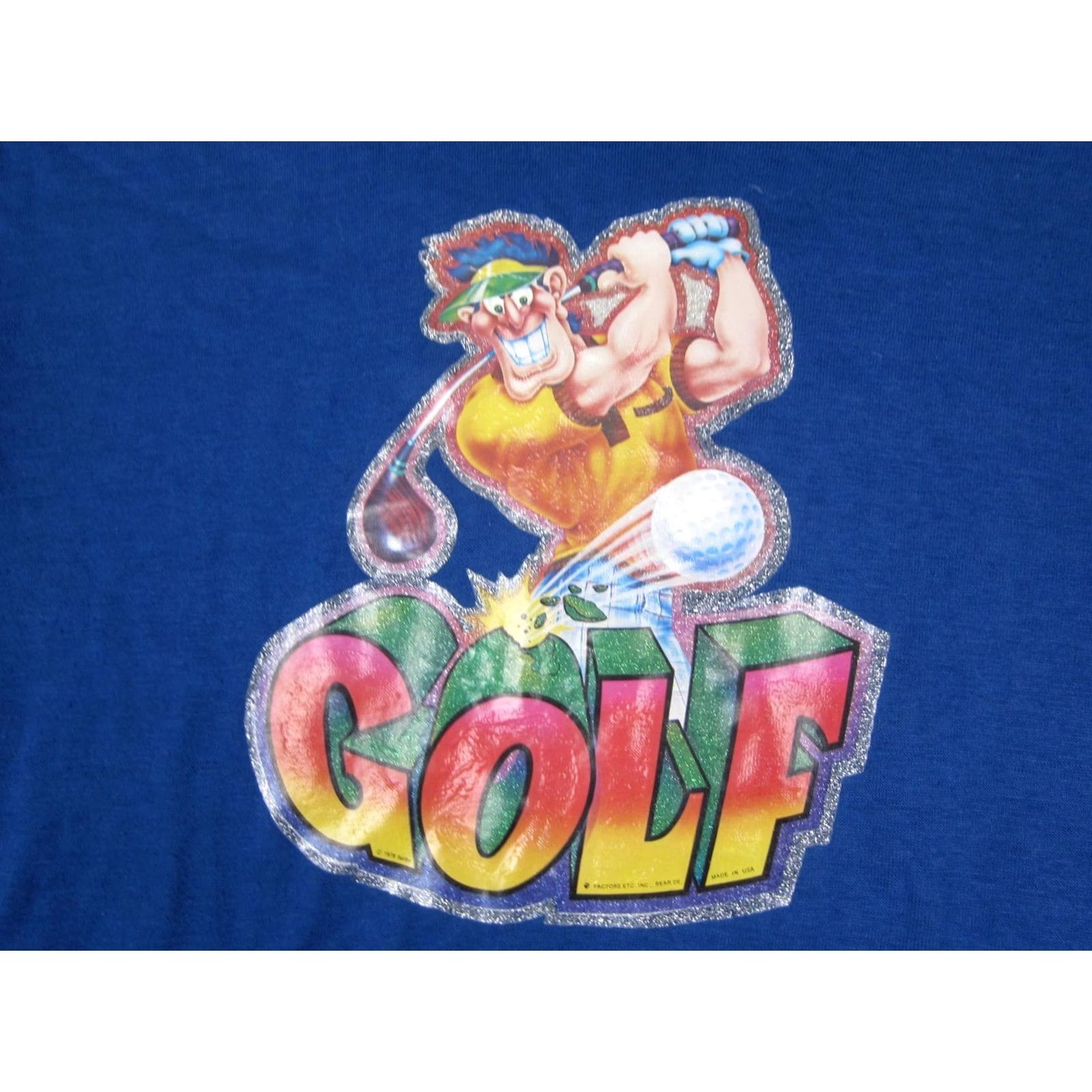 Mason's VINTAGE Mason Golf Shirt Mens 46-48 Blue Cartoon Golfer Graphic Humor Funny USA 70s 90s 80s Classic Boys Mens Shirts Size US XXL / EU 58 / 5 - 2 Thumbnail
