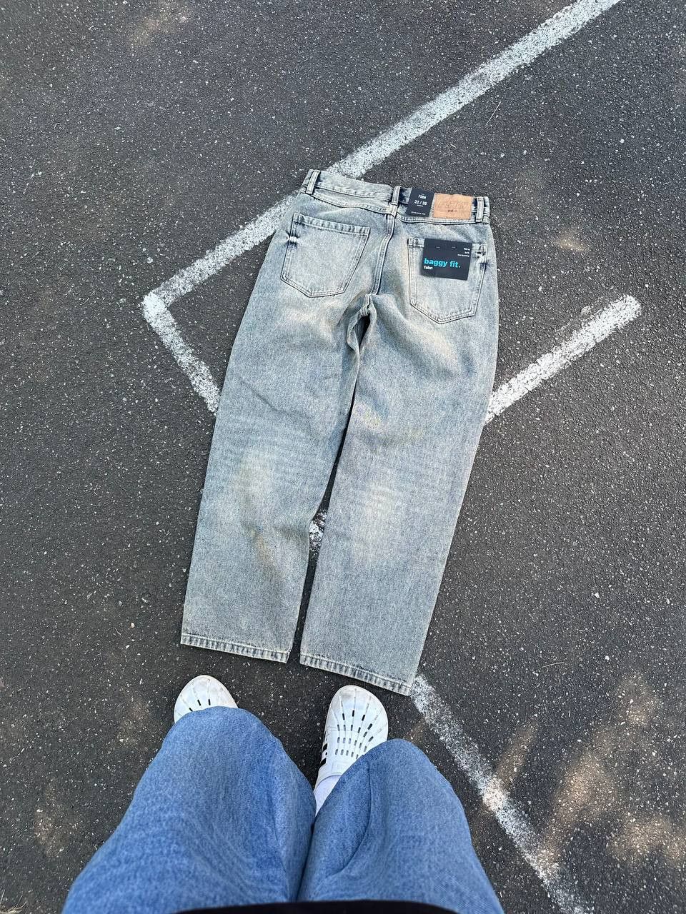 Japanese Brand × Vintage Baggy Washed Gray Jeans New Size US 32 / EU 48 - 2 Thumbnail