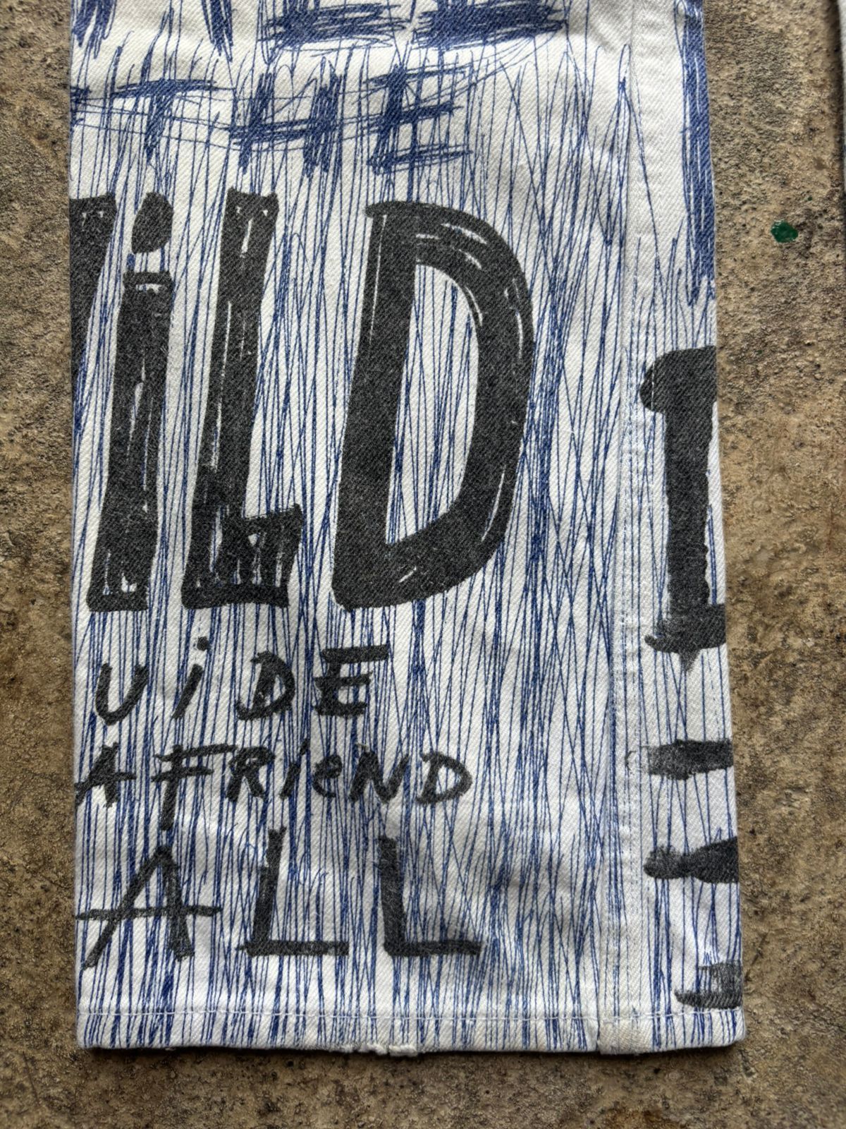 Walter Van Beirendonck W&LT SS1998 'Fetish For Beauty' Pen Denim Jeans Size US 27 - 13 Thumbnail