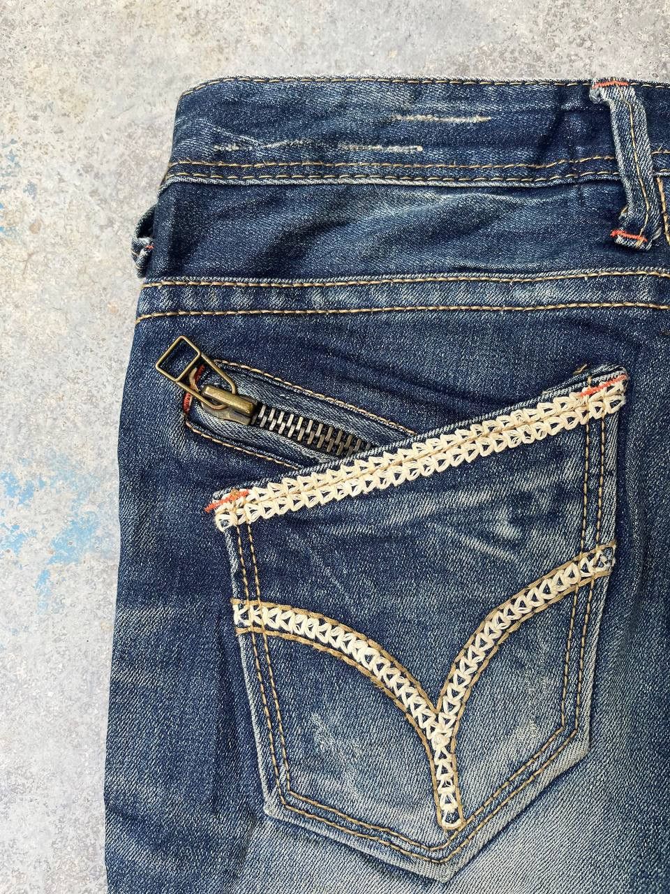 Japanese Brand VINTAGE JAPANESE BRAND DISTRESSED STYLE MUD WASH FADED Size 31" - 11 Thumbnail
