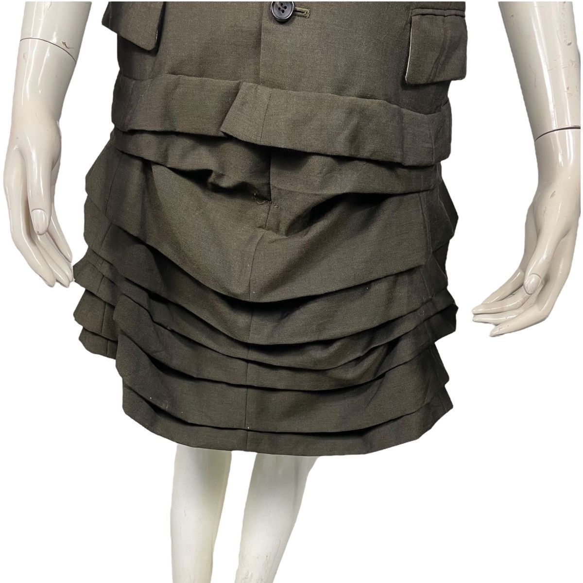 Comme des Garcons Comme Des Garcons AD1994 Sleeveless Frill Hem Wool Dress Size S / US 4 / IT 40 - 5 Thumbnail