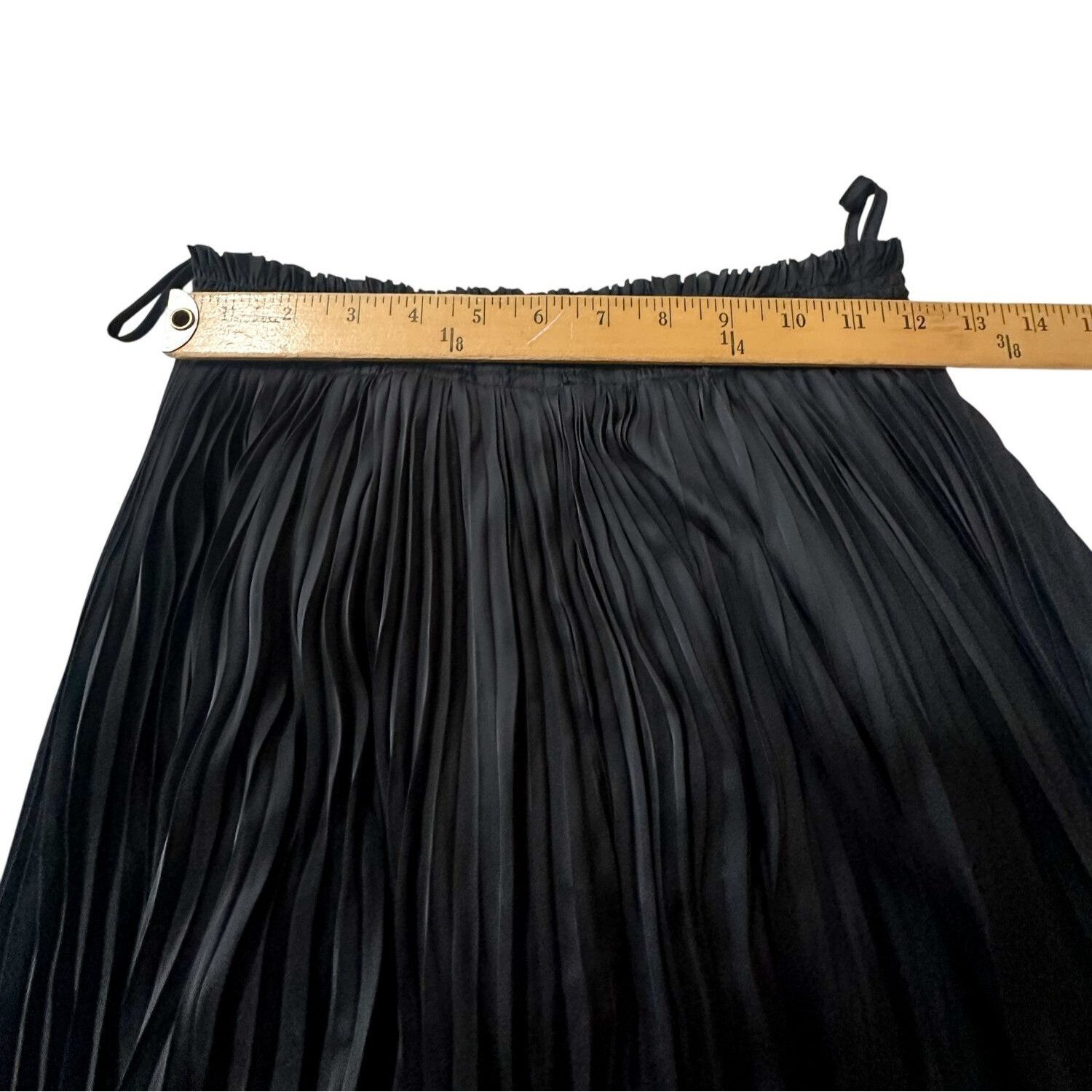 Ulla Johnson Ulla Johnson Krista Black Plissé Satin Maxi Skirt Size 2 New Size 26" / US 2 / IT 38 - 11 Thumbnail