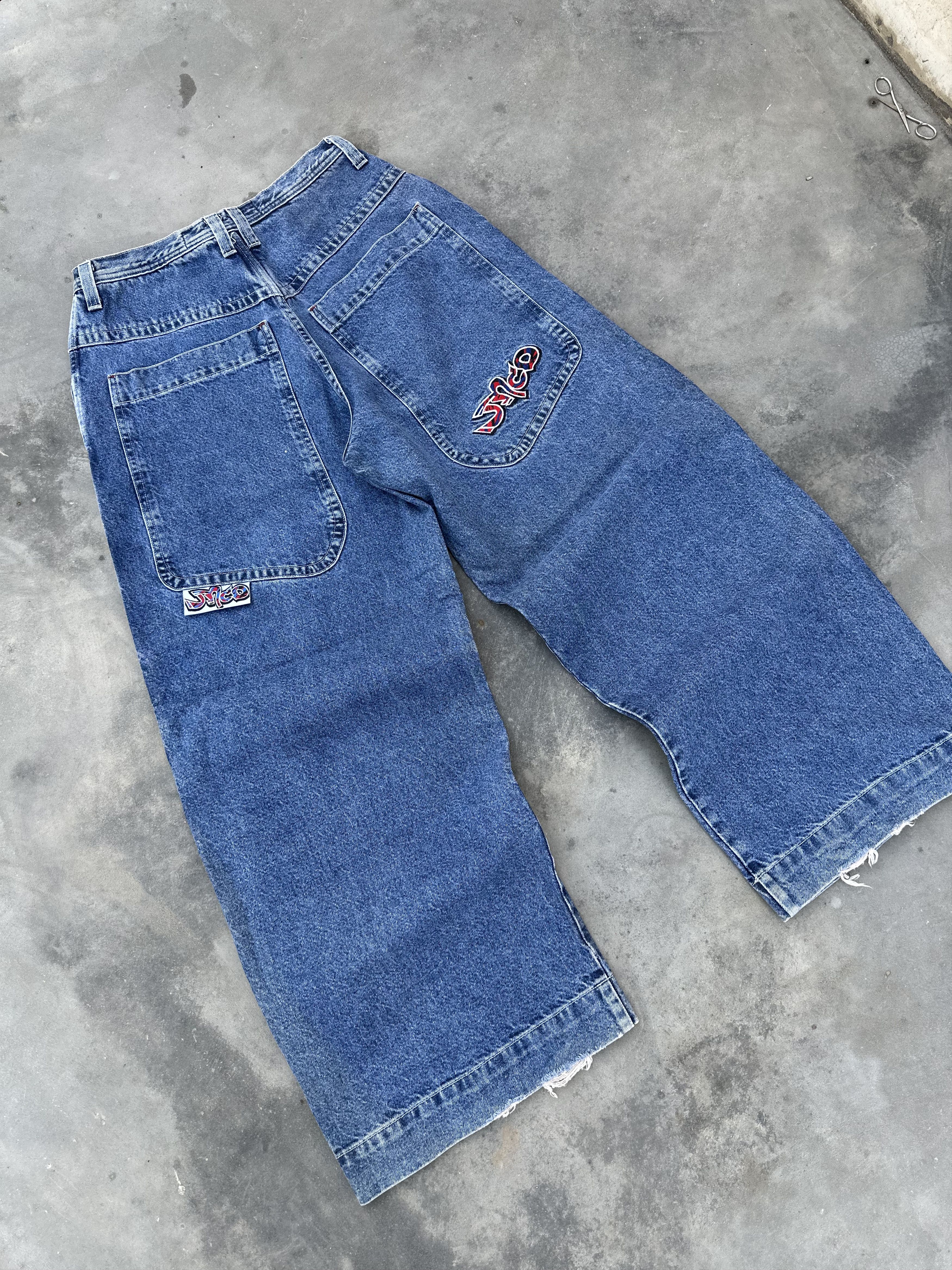 JNCO Vintage JNCO Wide Leg Denim Jeans – Y2K Skate Baggy Fit Size US 34 / EU 50 - 6 Thumbnail