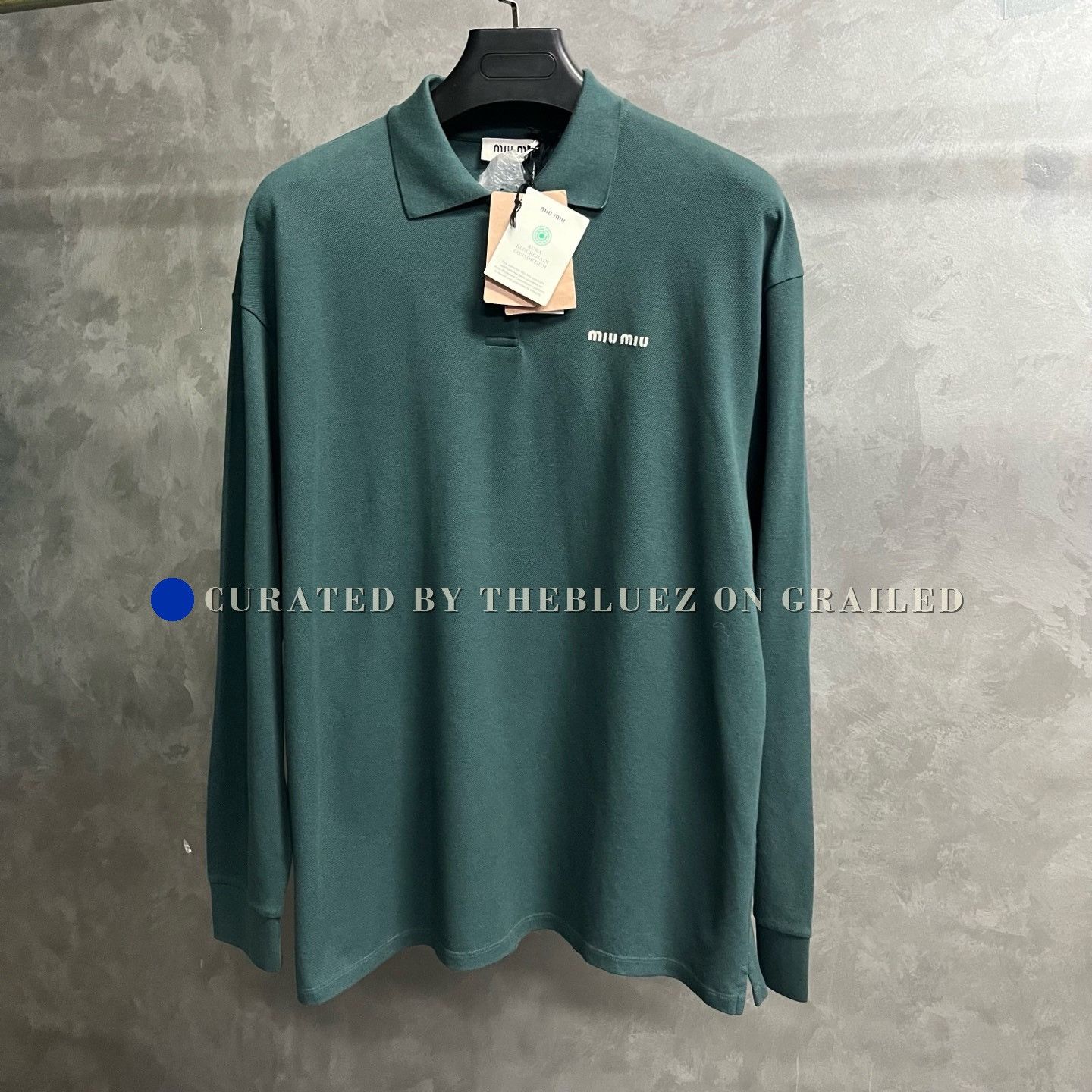 Miu Miu Miu Miu Green Cotton Pique Polo Size S / US 4 / IT 40 - 1 Thumbnail