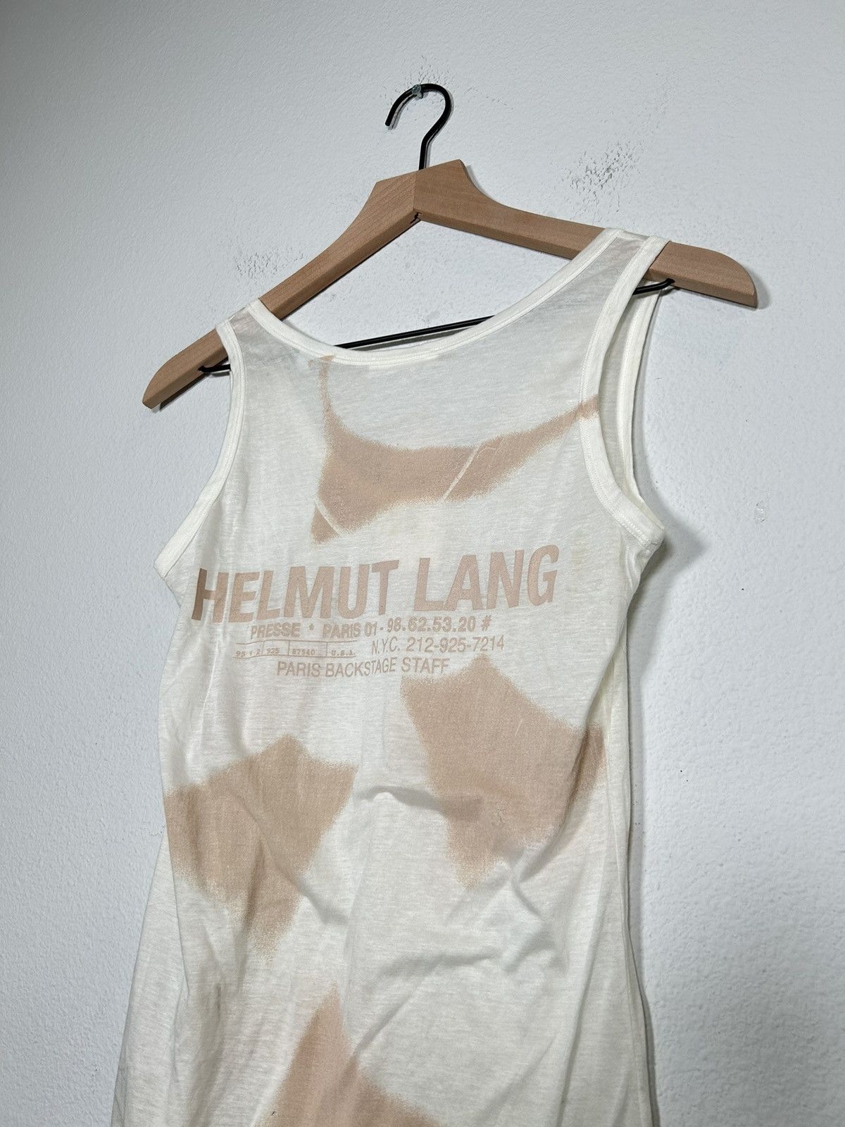 Helmut Lang SS05 Spray Paint Logo Tank Top Size US S / EU 44-46 / 1 - 4 Thumbnail