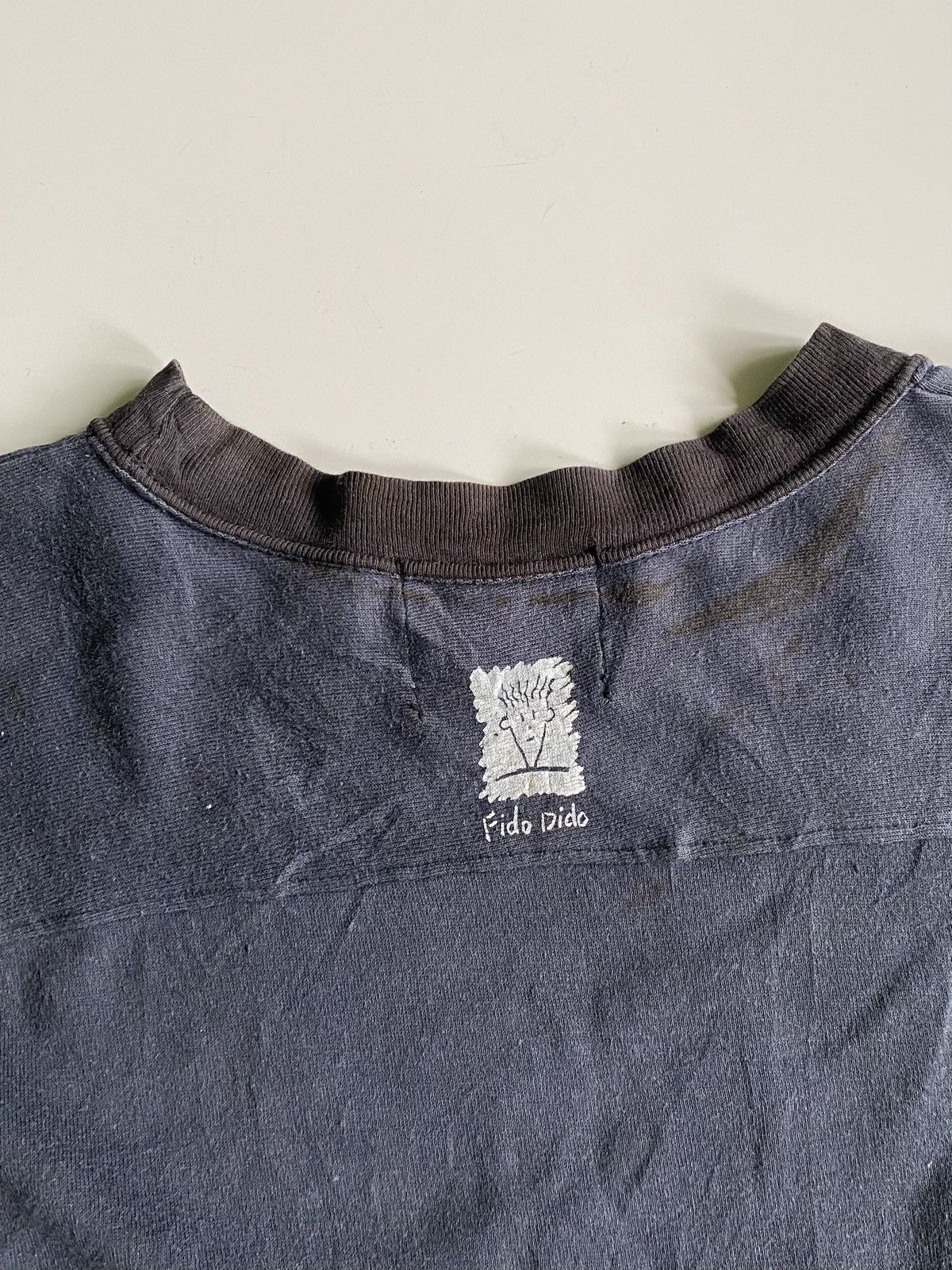 Vintage 1985s Fido Dido 3 Quarter colour block picture Rare Shirt Size US M / EU 48-50 / 2 - 5 Thumbnail
