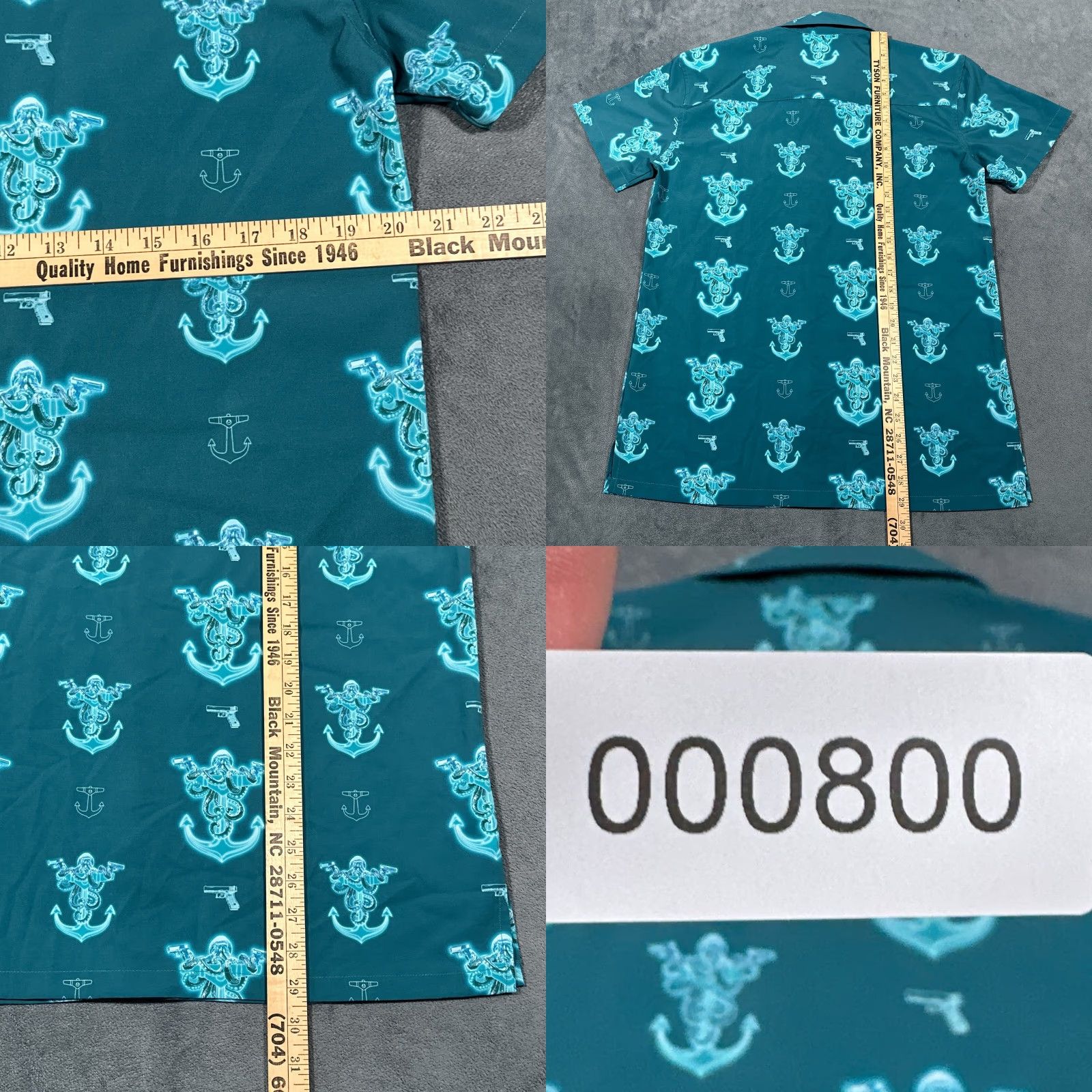 Etro Retro Rifle Button Up Shirt Mens M Green Navy Graphic Print Hawaiian Octopus Army Beach Military 90s? Size US M / EU 48-50 / 2 - 8 Thumbnail