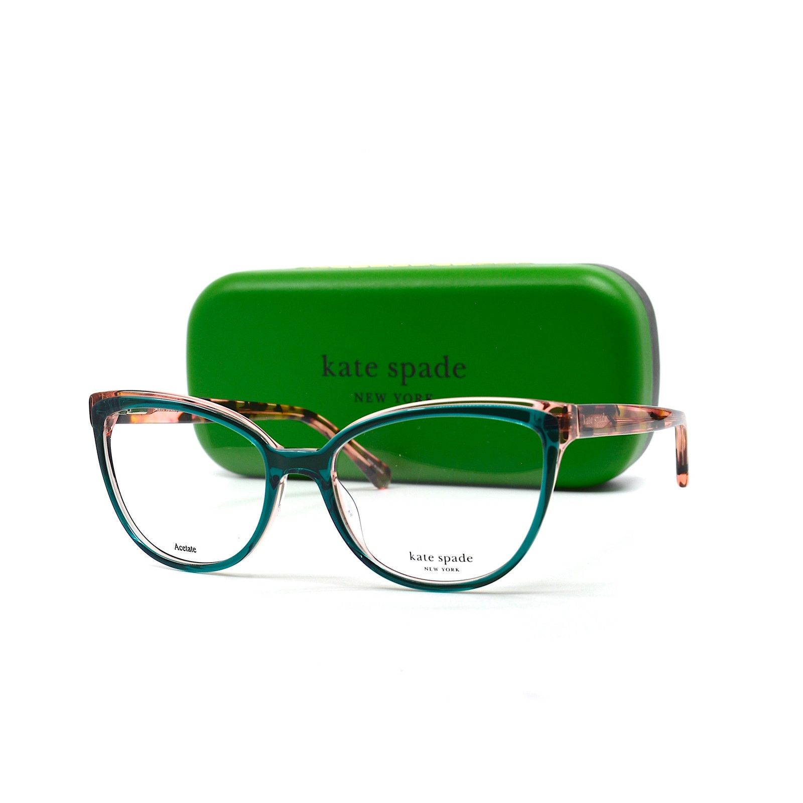 Kate Spade NEW KATE SPADE LUCINDA/G IWB GREEN PINK EYEGLASSES FRAME Size ONE SIZE - 7 Thumbnail