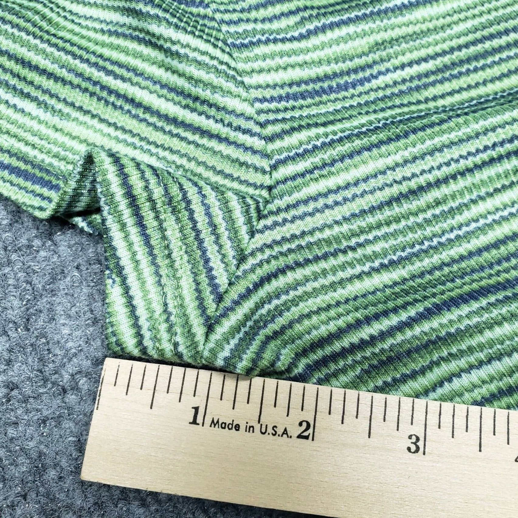 Vintage Rue21 Shirt Womens L Green Button Up Collared Space Dye Stretch Top New Size L / US 10 / IT 46 - 7 Thumbnail