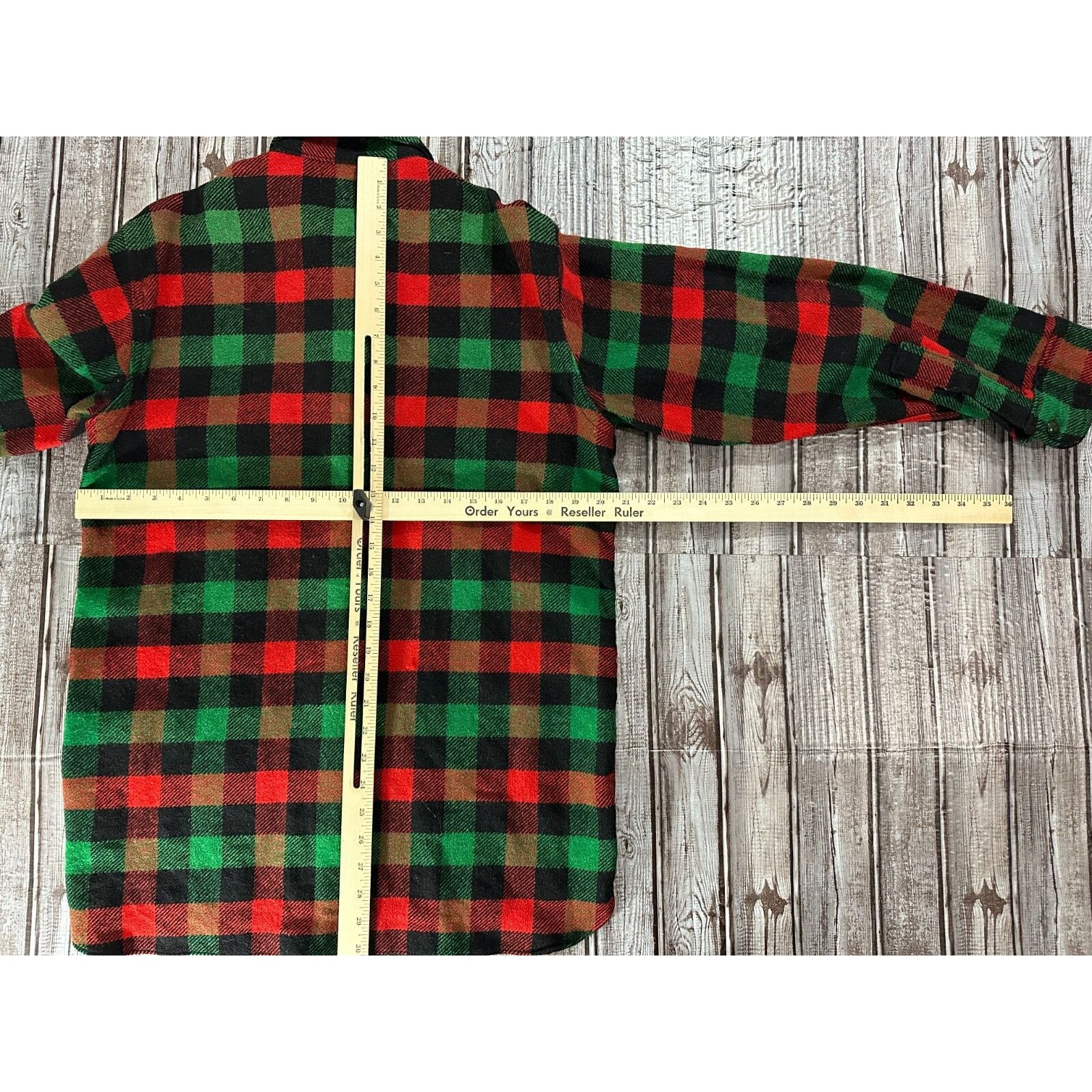 Woolrich Woolen Mills Woolrich Wool Flannel Plaid Heavy Weight overshirt rare gree Size US M / EU 48-50 / 2 - 4 Thumbnail