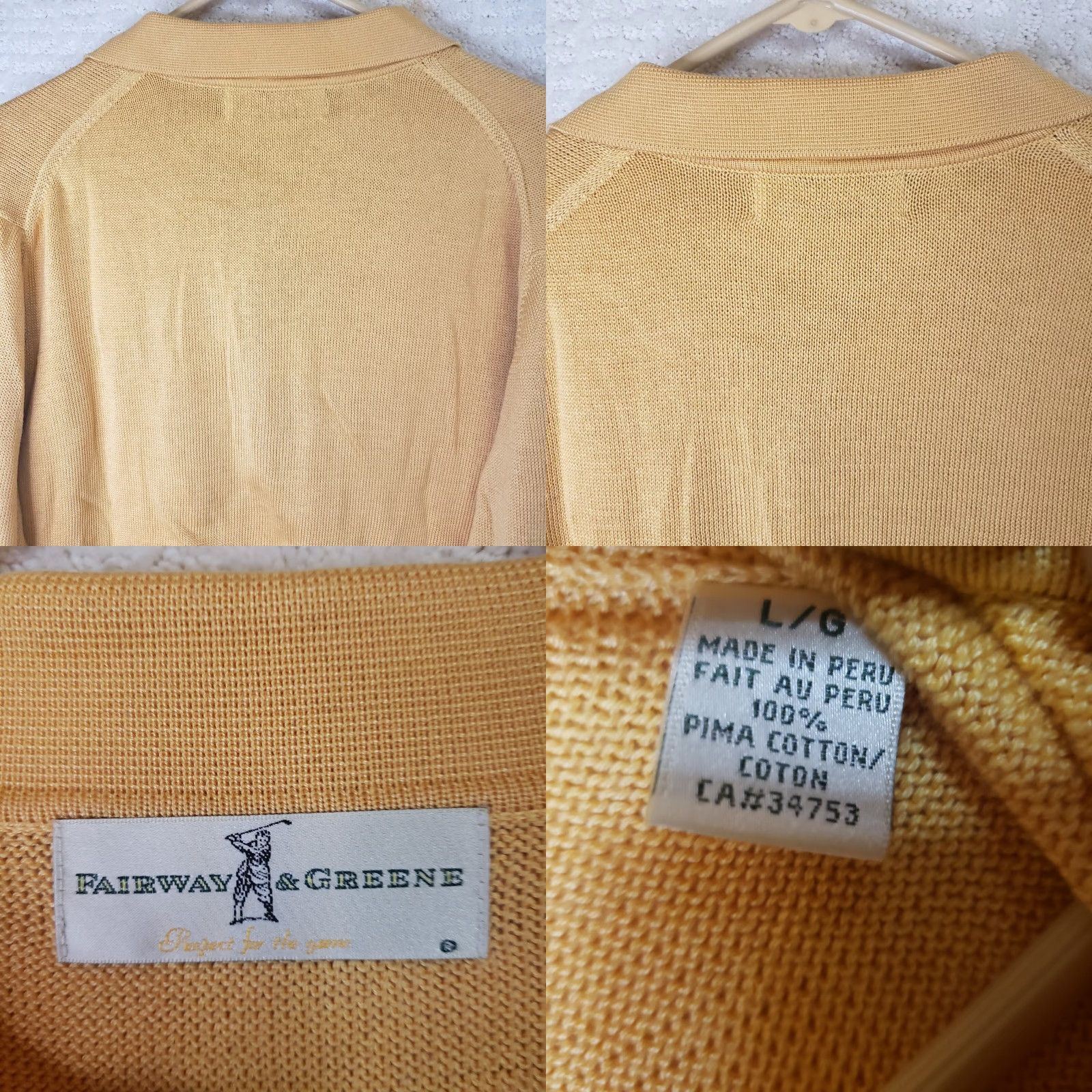 Vintage Fairway & Greene Pullover Sweater Shirt L Men Yellow Pima Cotton US Flags Civil War Era Size US L / EU 52-54 / 3 - 8 Thumbnail