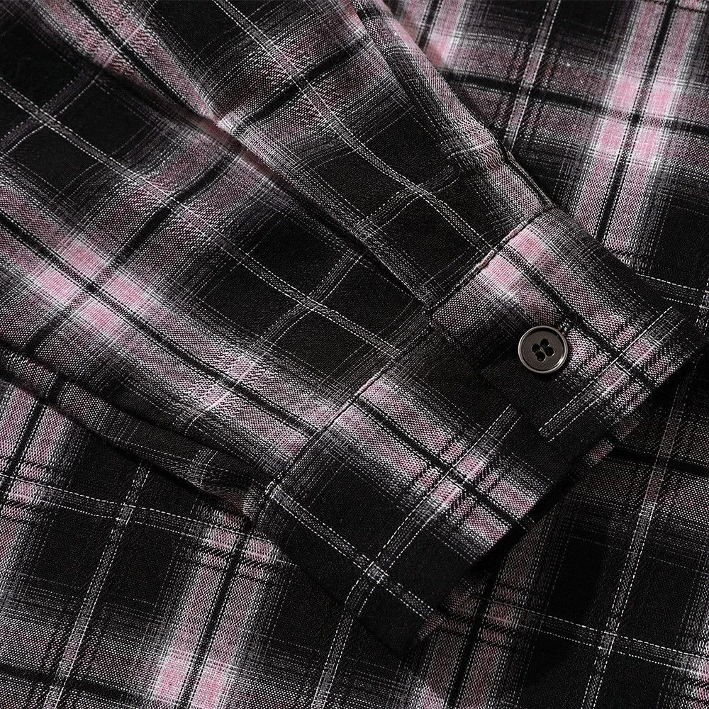 Vintage Men's Japanese loose street casual plaid long-sleeved shirt Size US L / EU 52-54 / 3 - 4 Thumbnail