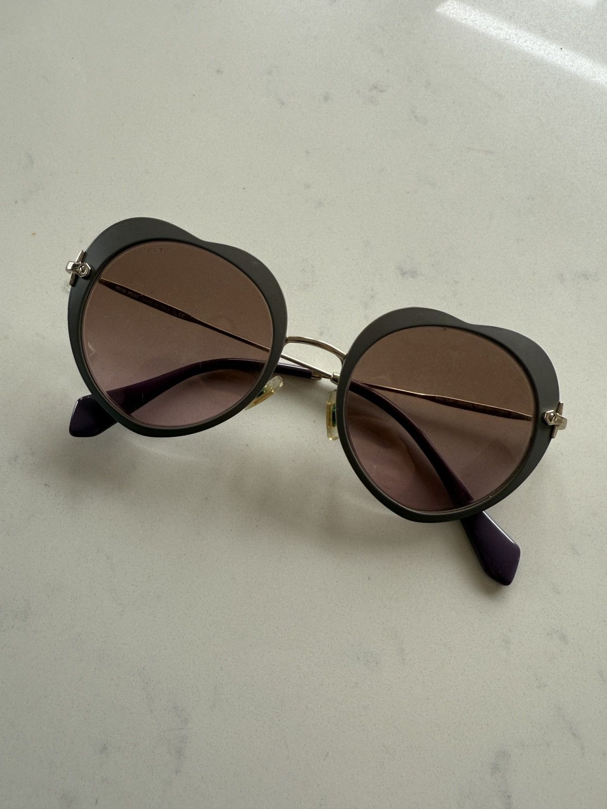 Miu Miu Heart-Shaped Lens Miu Miu Sunglasses Size ONE SIZE - 4 Thumbnail
