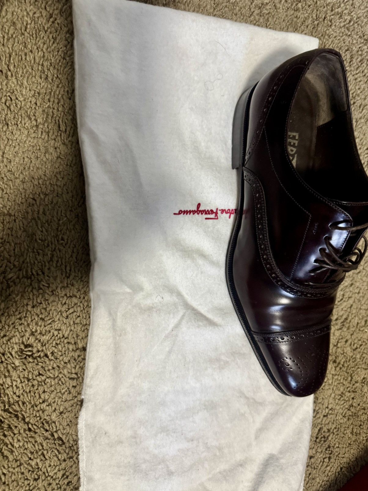 Salvatore Ferragamo Ferragamo Men’s Brown Dress Shoes | Size 8 | Made in Italy Size US 8 / EU 41 - 2 Thumbnail