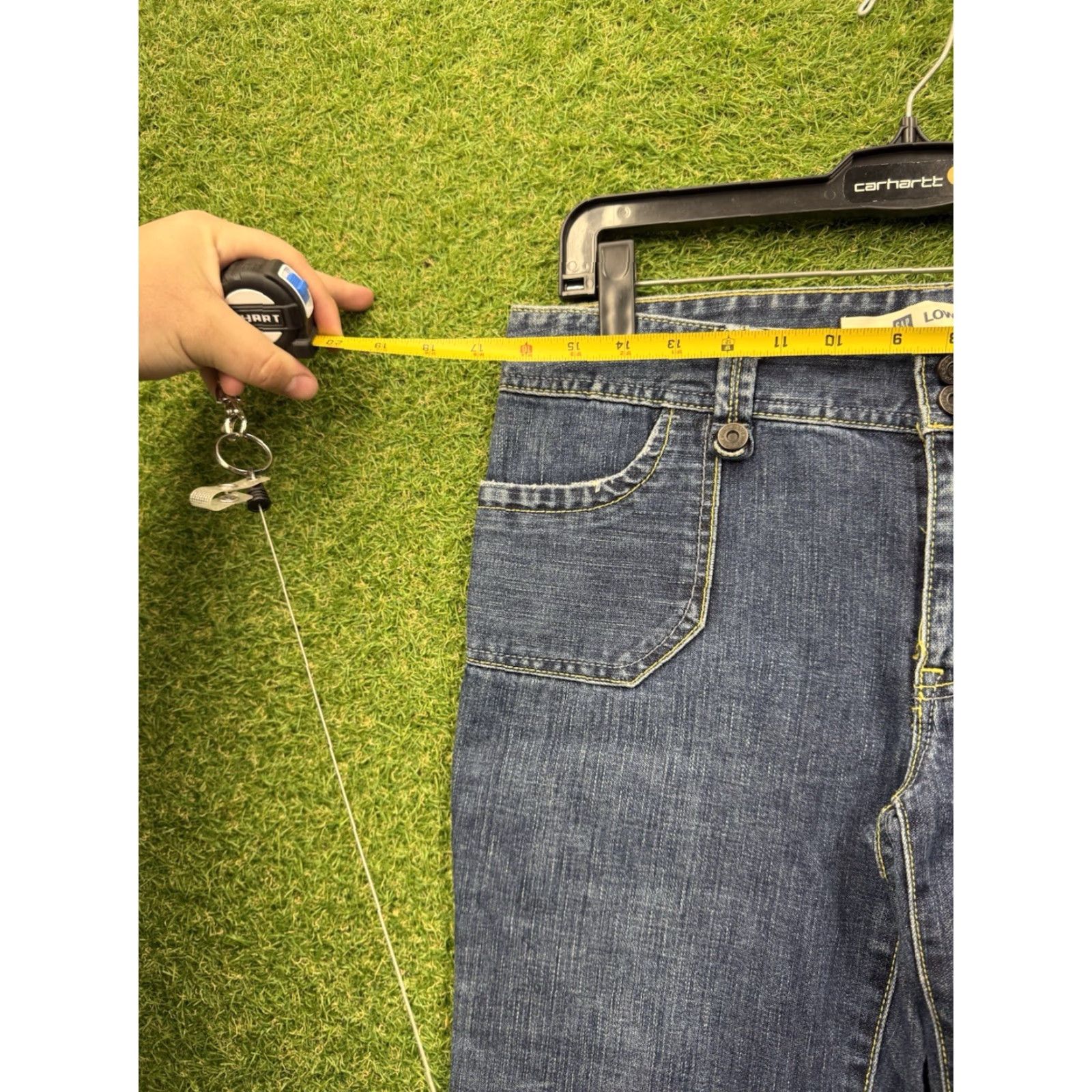 Gap Gap Jeans Womens 8 Dark Wash High Rise Flare Denim Stretch Wide Leg Jeans 90s 1969 Gap Womens Mens Girls Size 30" / US 8 / IT 44 - 7 Thumbnail