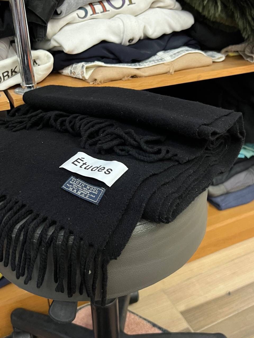 Etudes Etudes Magnolia Scarf Black Wool Lux Size ONE SIZE - 3 Thumbnail