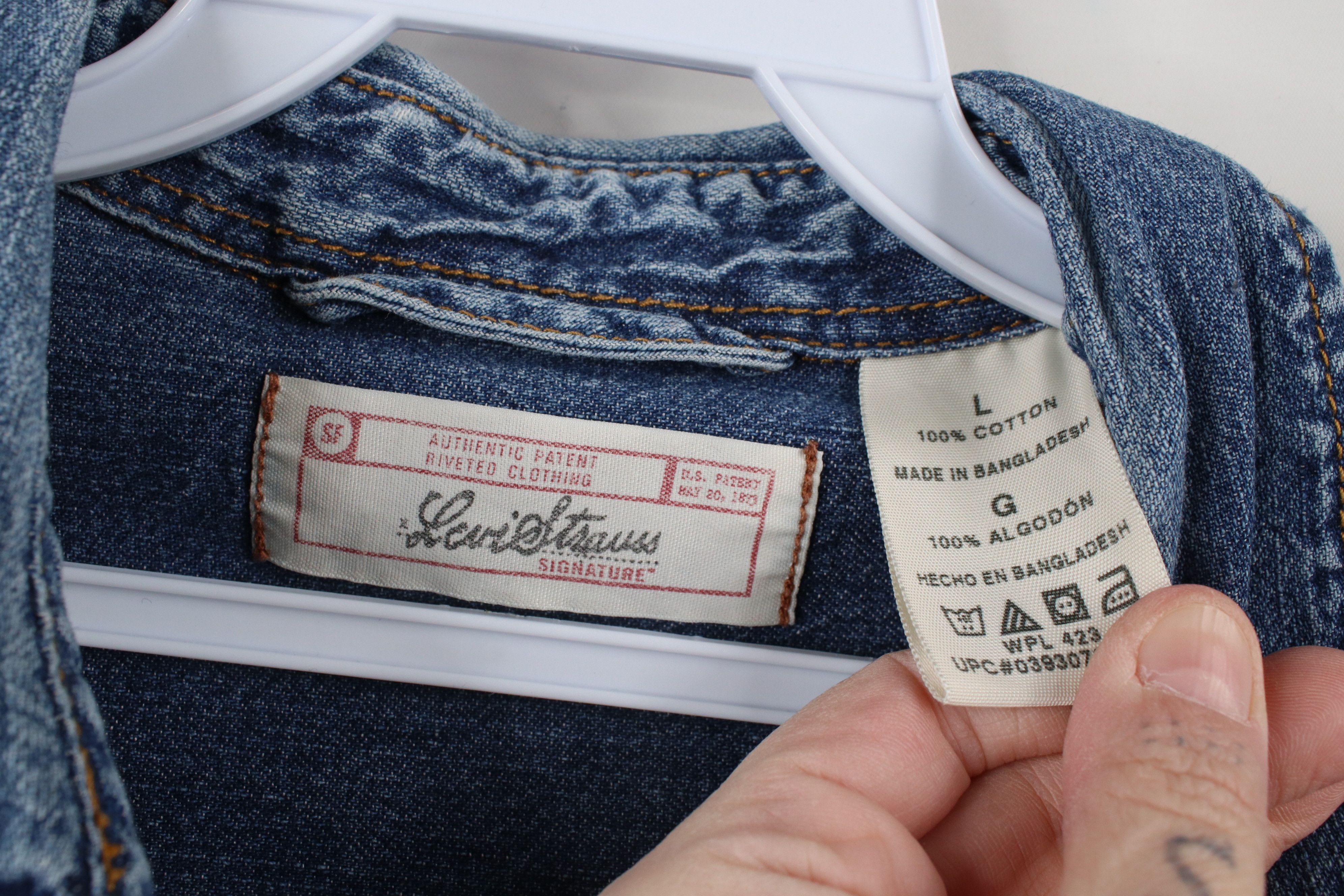 Levi's × Vintage Vintage Y2K 2003 Levis Denim Jean Collared Button Shirt Size US L / EU 52-54 / 3 - 9 Thumbnail