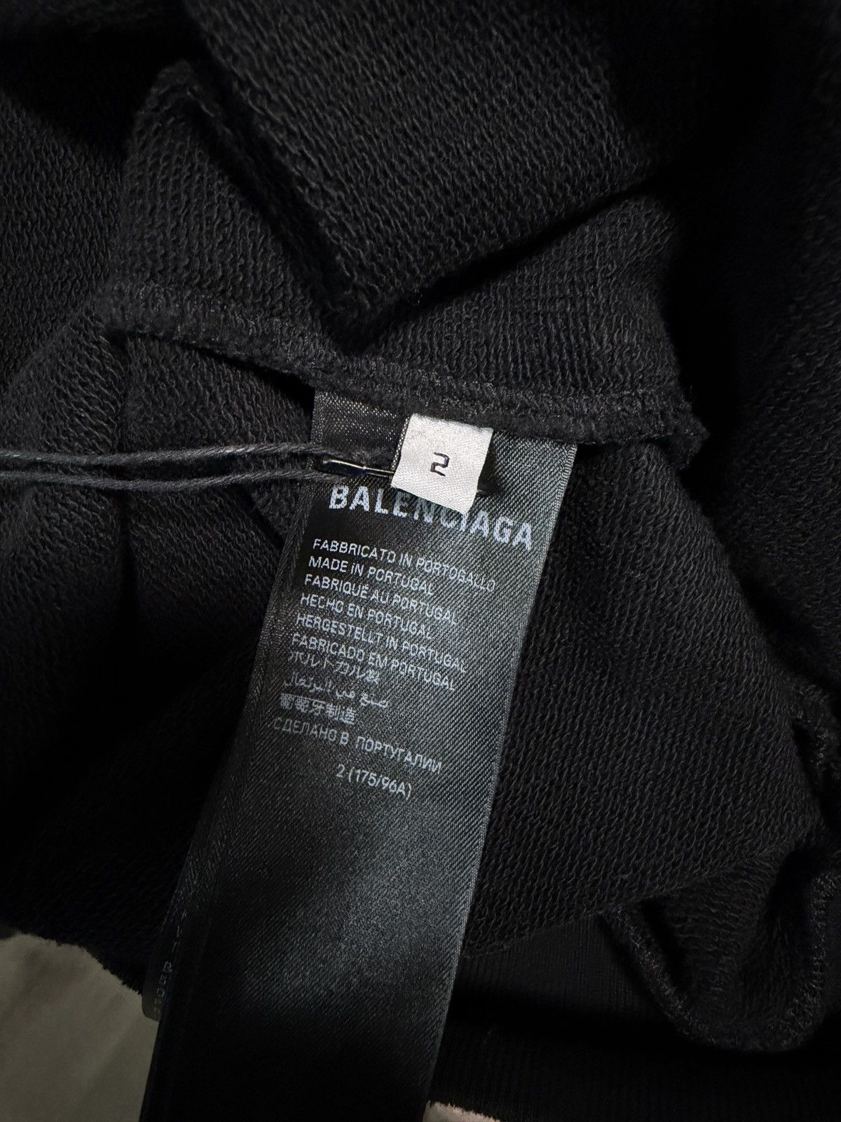 Balenciaga Balenciaga Paris Moon Hoodie No Pocket Black Size US M / EU 48-50 / 2 - 11 Thumbnail