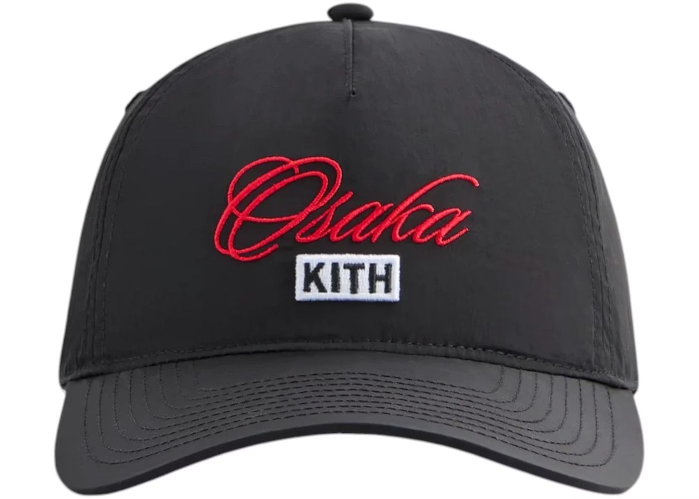 Kith 2025 KITH OSAKA BAY Low Pinch Crown Cap Snapback Black Red Size ONE SIZE - 2 Thumbnail