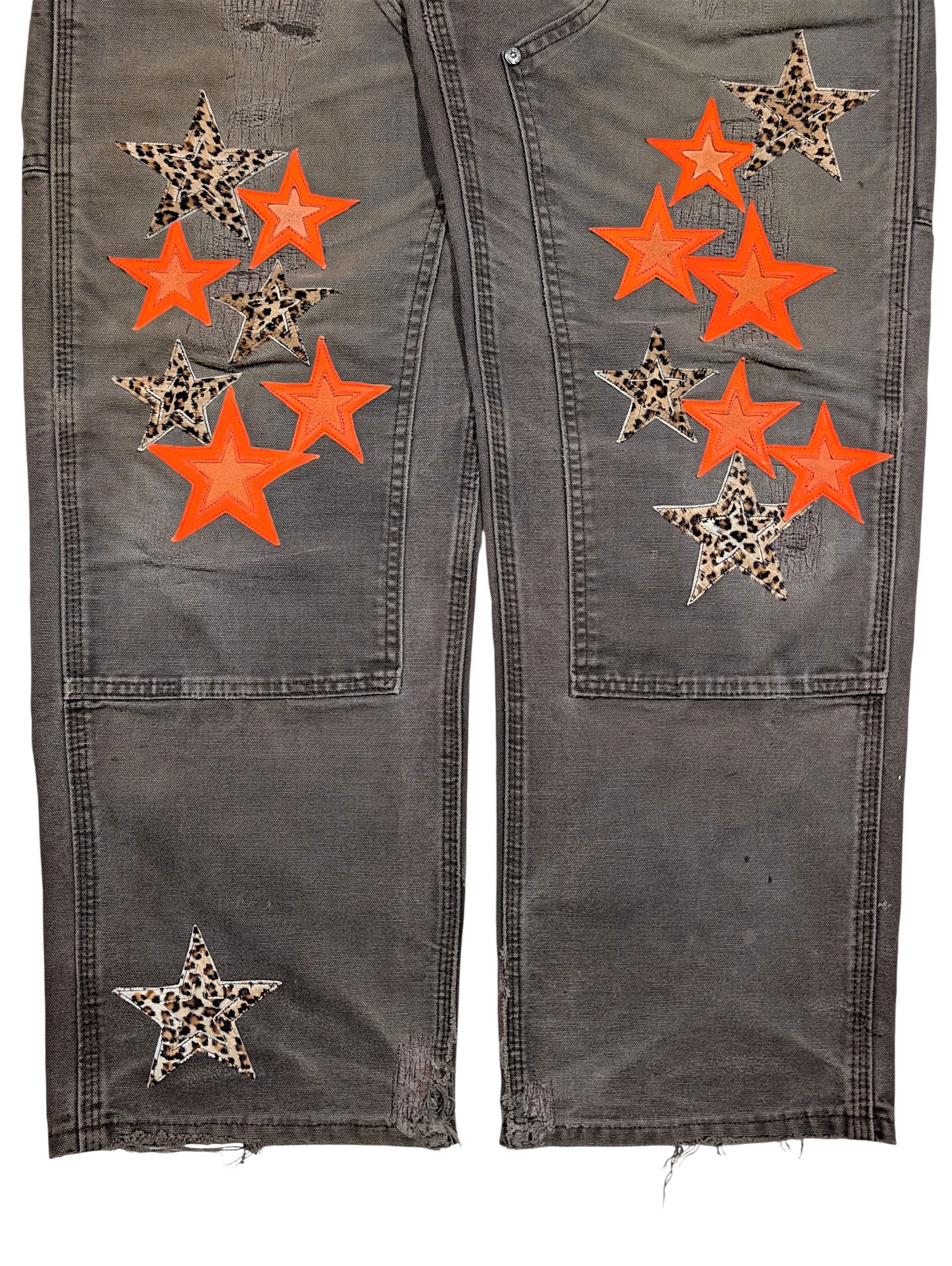 Chrome Hearts Chrome Hearts Vegas Carhartt Star Patch Double Knee Brown Size US 33 - 3 Thumbnail