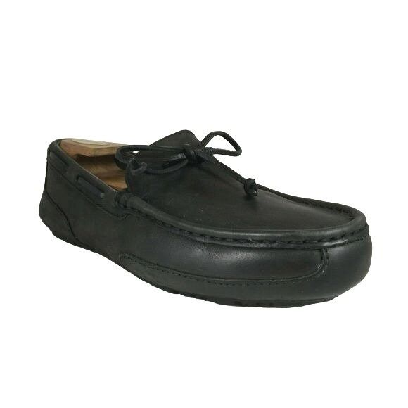 Ugg UGG Australia Chester Men 8 Black Leather Wool Lined Casual Size US 8 / EU 41 - 5 Thumbnail