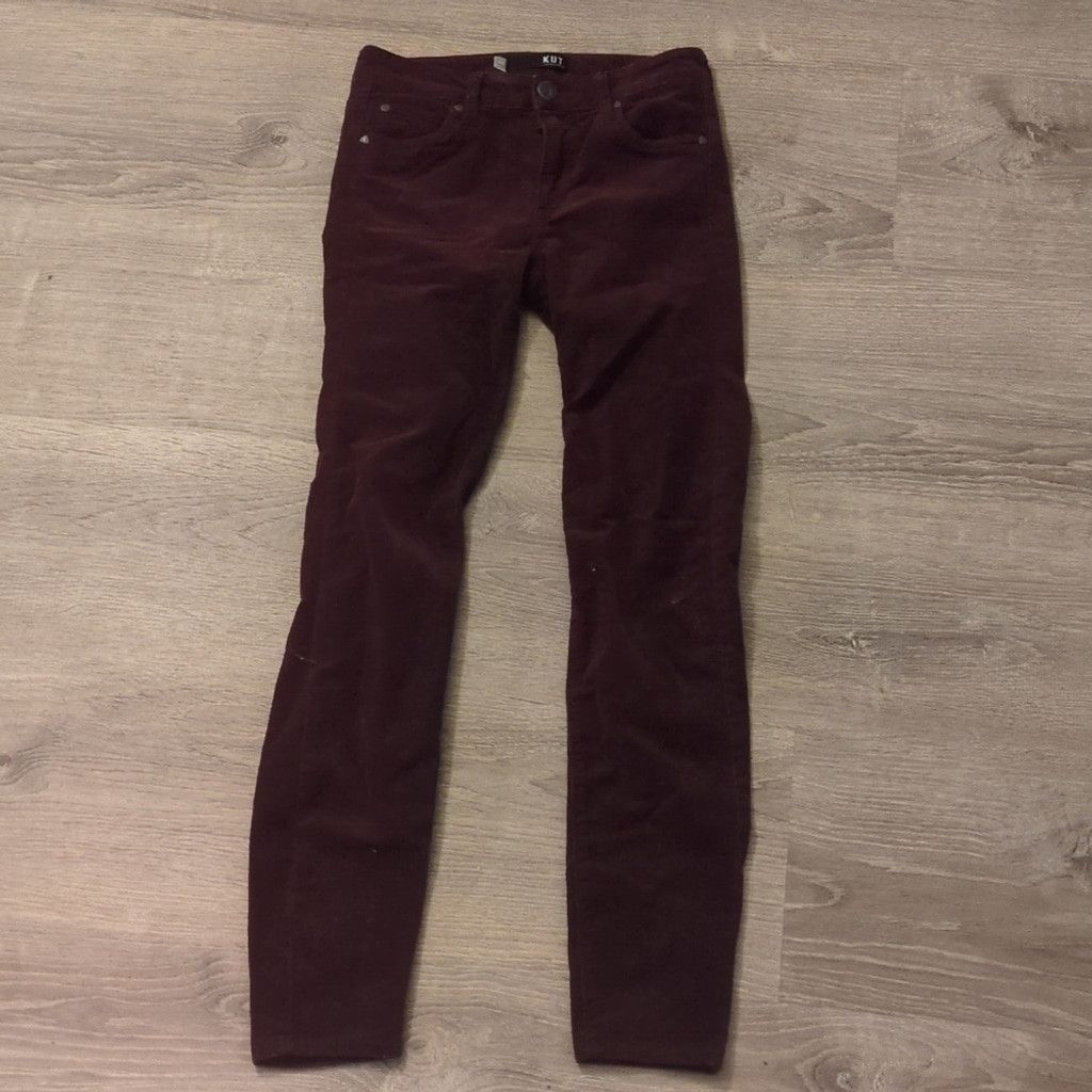 Other Kut from the kloth skinny purple corduroy jeans size 00 Size 24" / US 00 / IT 34 - 1 Thumbnail