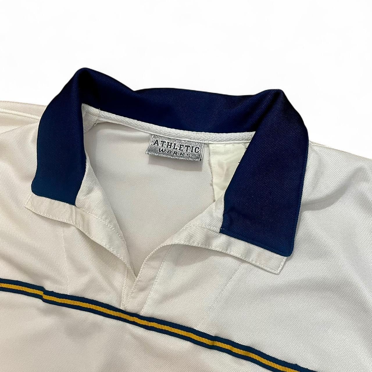 Athletic Works Y2k Athletic Works Men's White Polo Shirt - Size L/XL Size US L / EU 52-54 / 3 - 4 Thumbnail