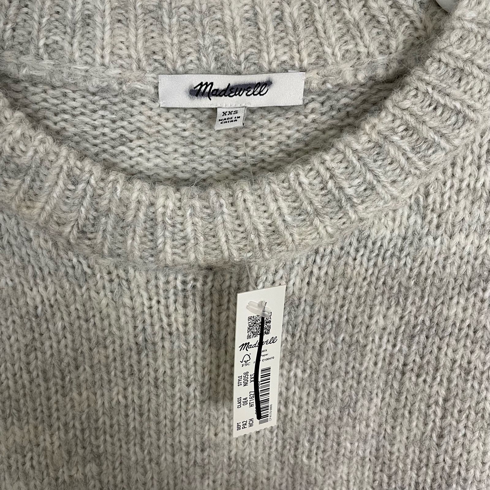 Madewell Madewell Wool Blend Crewneck Wedge Sweater US Women's XXS Size M / US 6-8 / IT 42-44 - 3 Thumbnail