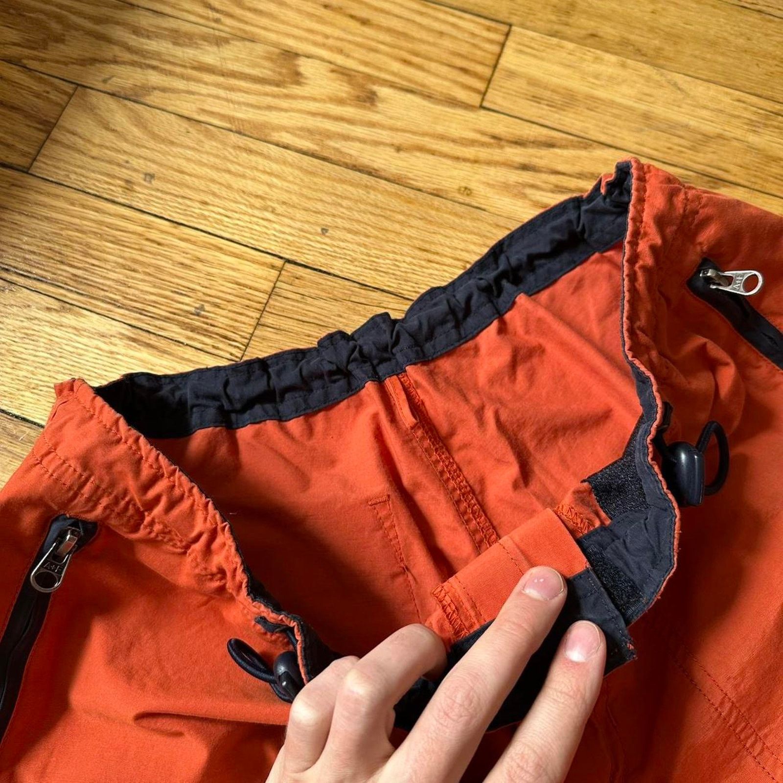 Abercrombie & Fitch × Vintage Vintage Y2K Orange Abercrombie Tactical Low Rise Pant Capris Size 28" / US 6 / IT 42 - 4 Thumbnail