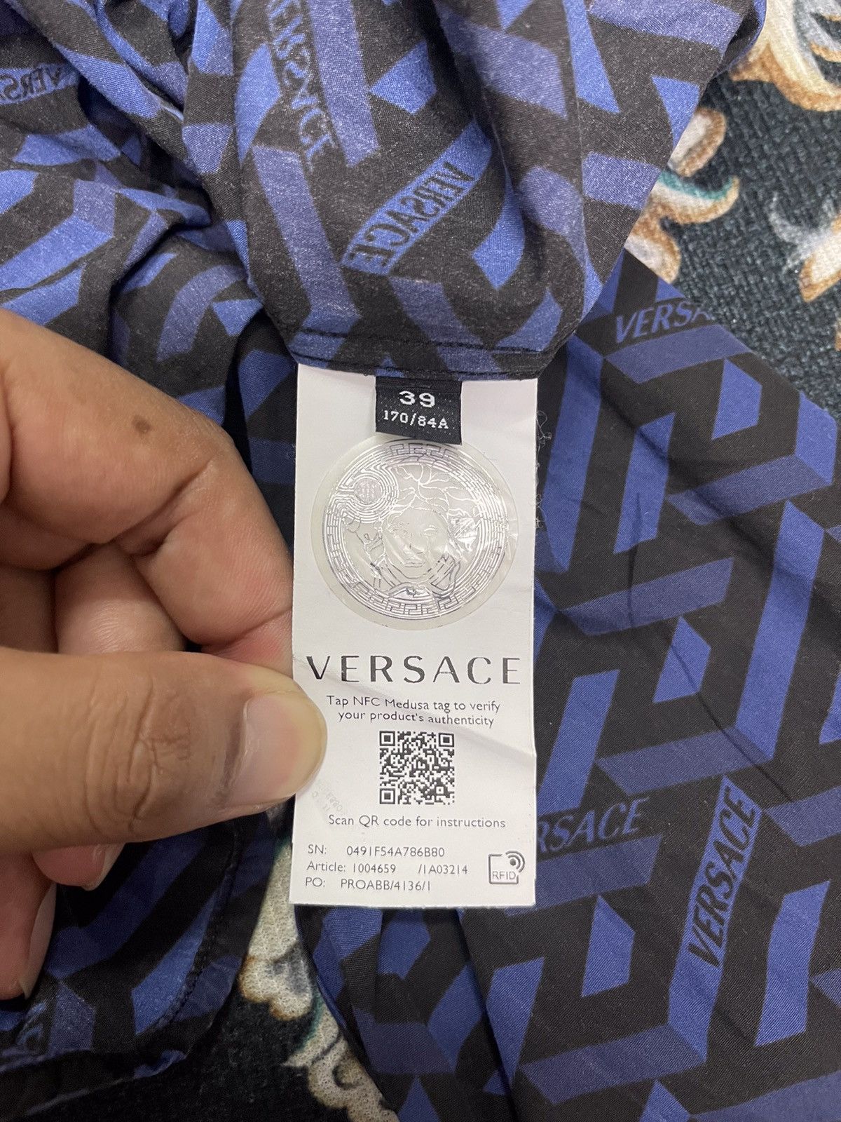Versace La Greca Button Up