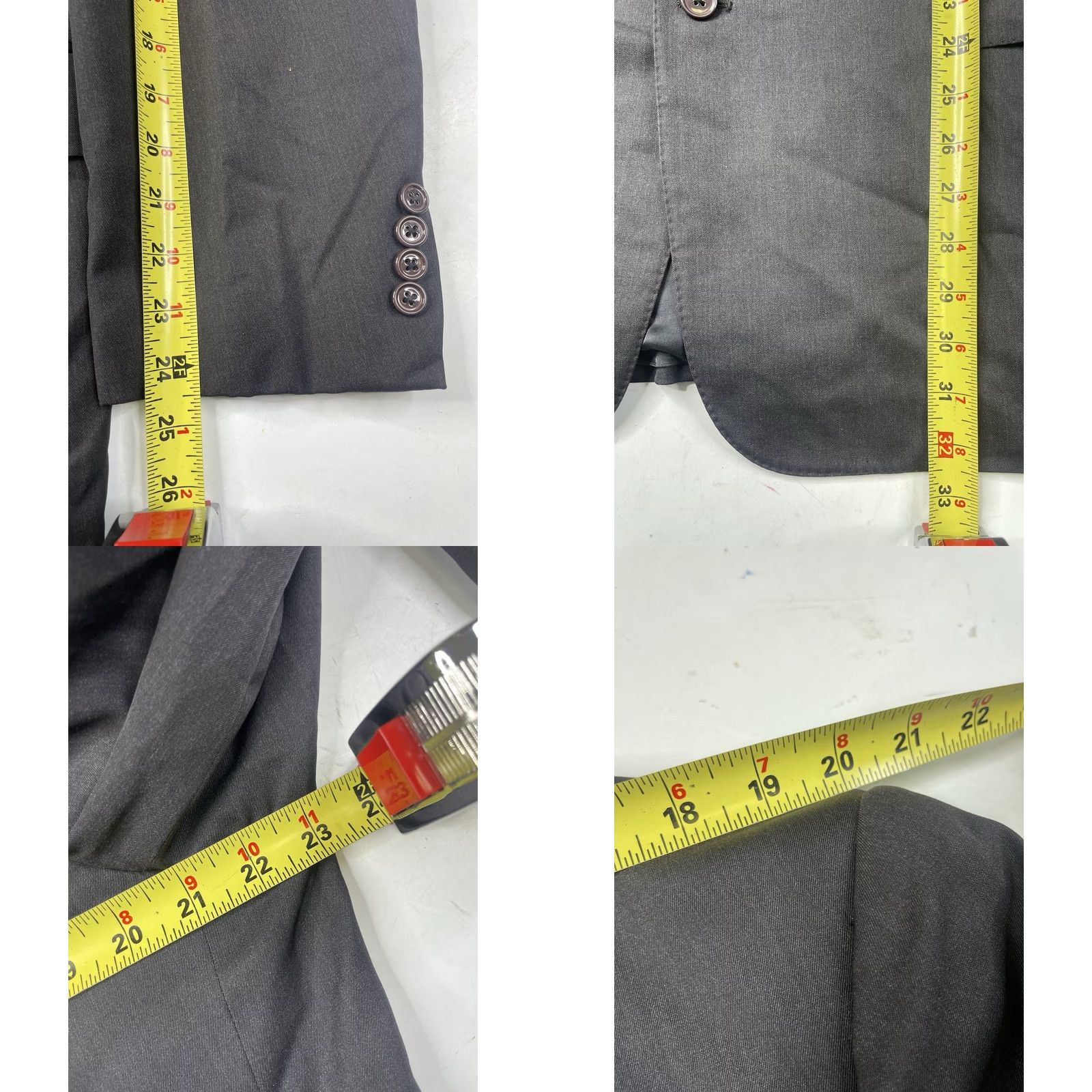 Ralph Lauren Ralph Lauren Black Label Mens Blazer Jacket Sport Coat Wool Charcoal 46R Regular Button Suit Jacket Birthday Not applicable Size 46R - 8 Thumbnail