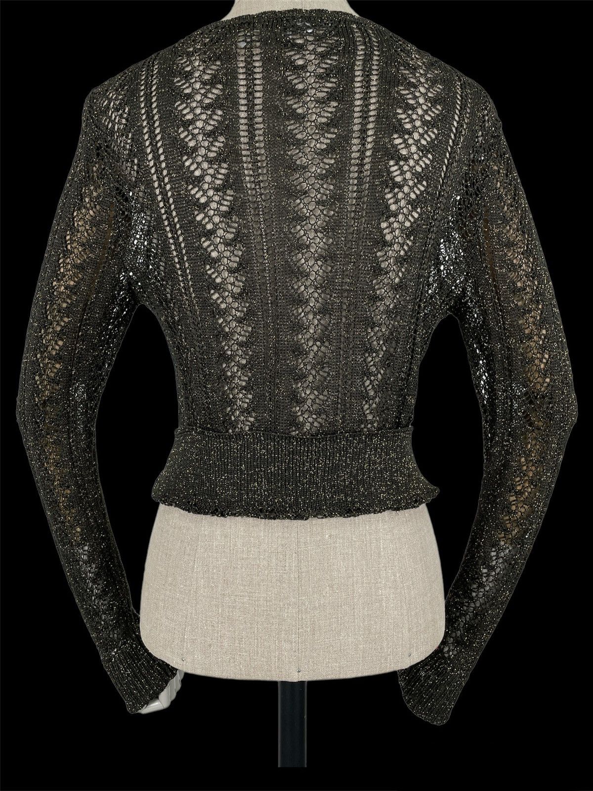 Iris von Arnim PERUVIAN CONNECTION Knit Cotton Lurex Top L/S Jumper Sweater Size M / US 6-8 / IT 42-44 - 11 Thumbnail