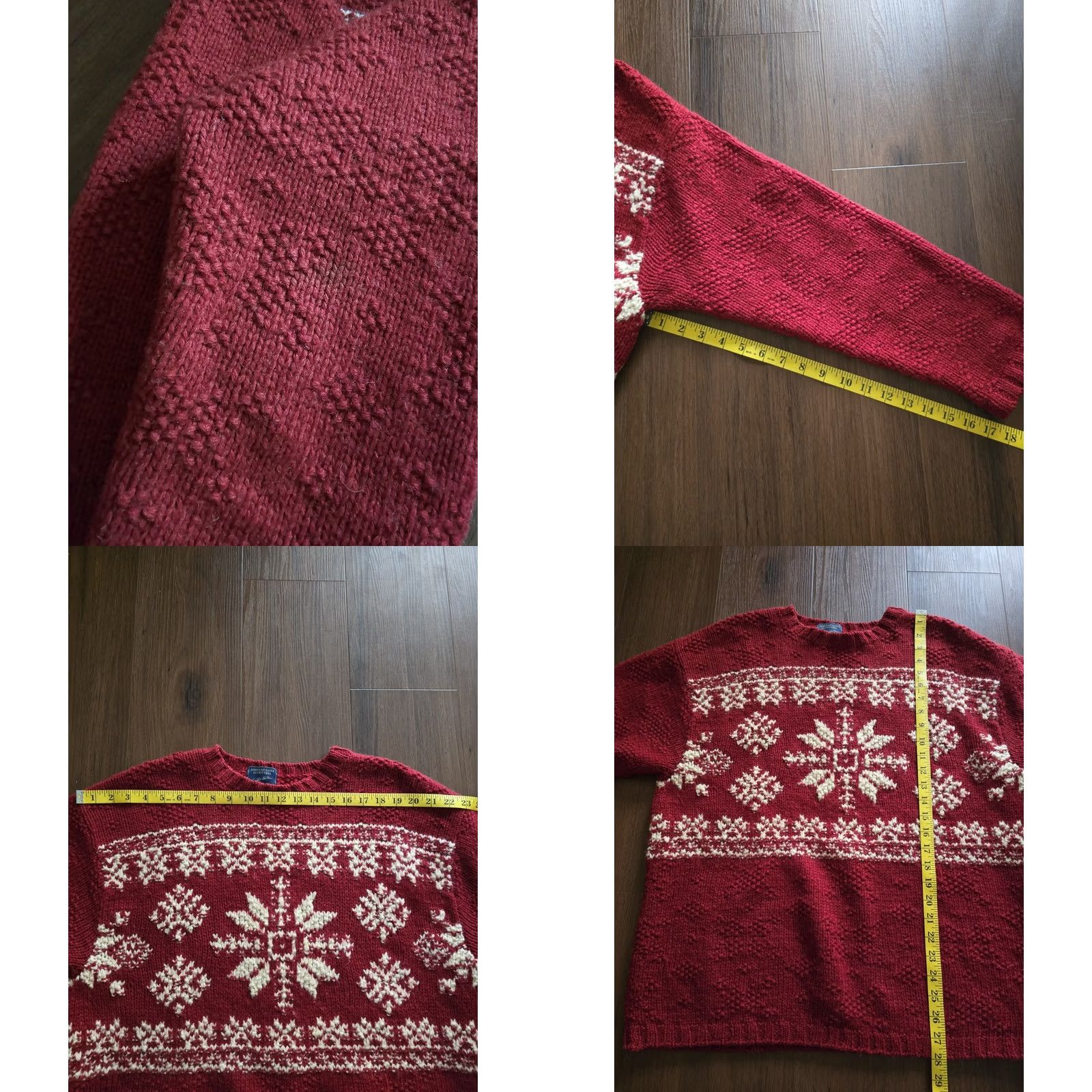Vintage VINTAGE American Eagle Chunky Knit Sweater Red XL Grunge 1990s Wool Blend Unisex Large Size US XL / EU 56 / 4 - 8 Thumbnail