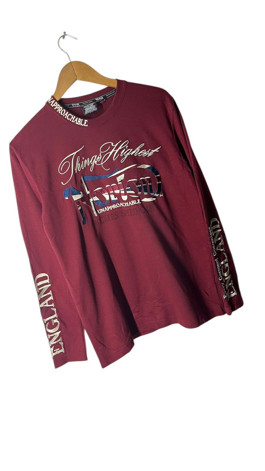 Norton NORTON ENGLAND EMBROIDERY SPELLOUT LONGSLEEVE TEE Size US L / EU 52-54 / 3 - 6 Thumbnail