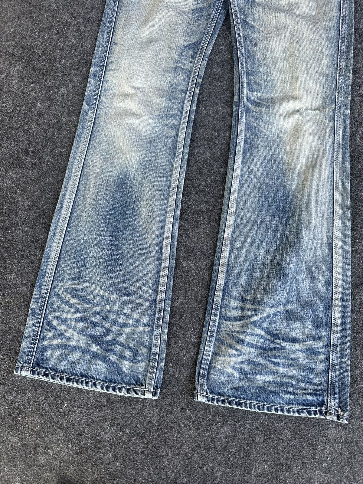 Beauty Beast Vintage Blue Way Nice Faded Washed Denim D269 Size US 32 / EU 48 - 3 Thumbnail