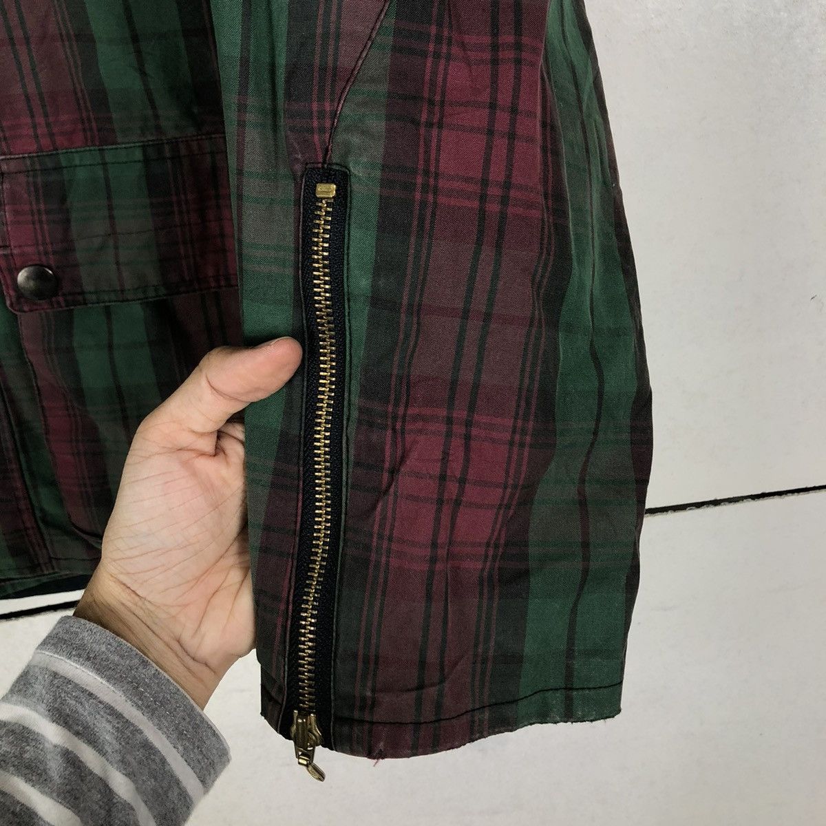 Vintage 🔥VINTAGE WAX JACKET WORKER BRITISH MILLERAIN TARTAN DESIGN Size US M / EU 48-50 / 2 - 15 Thumbnail