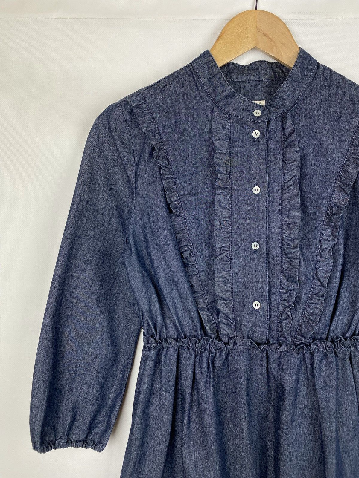 Miu Miu Miu Miu ladies long sleeve denim shirt dress size 40 blue Size S / US 4 / IT 40 - 2 Thumbnail