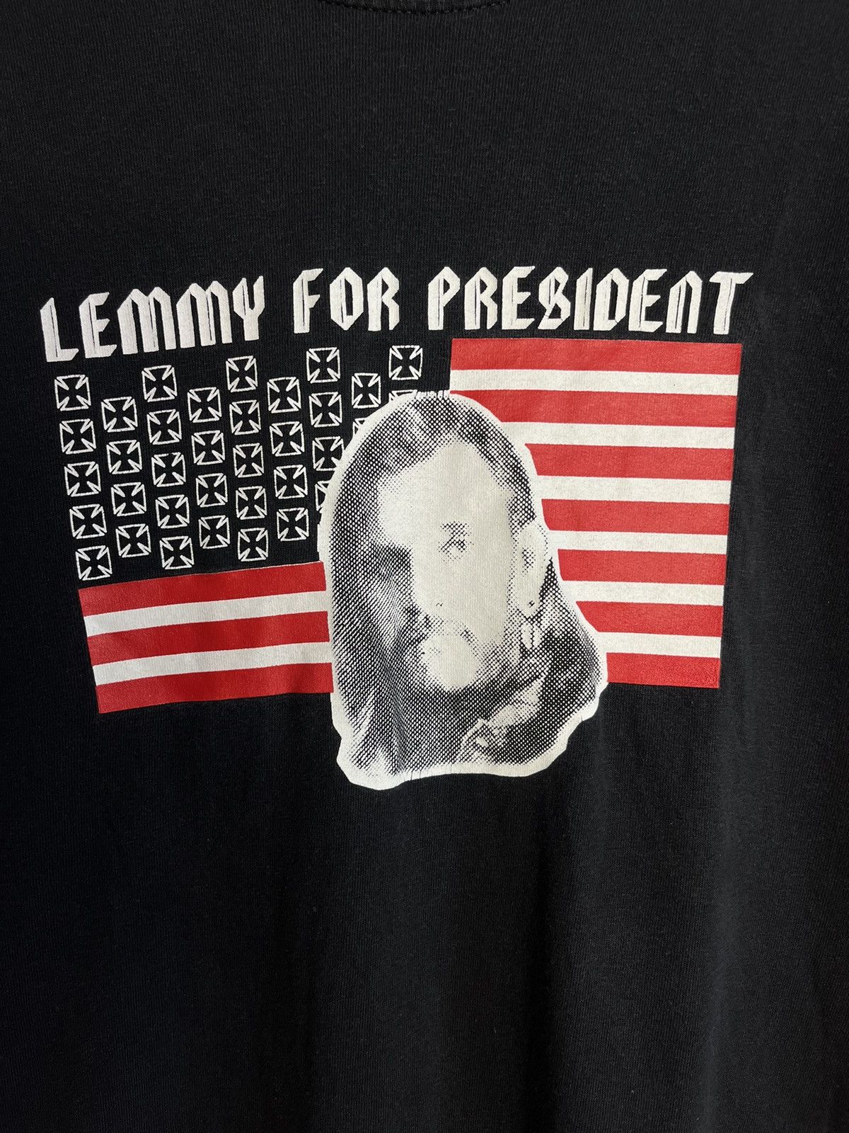 Band Tees × Vintage Vintage Motörhead Lemmy for president T-shirt Black Size US L / EU 52-54 / 3 - 3 Thumbnail