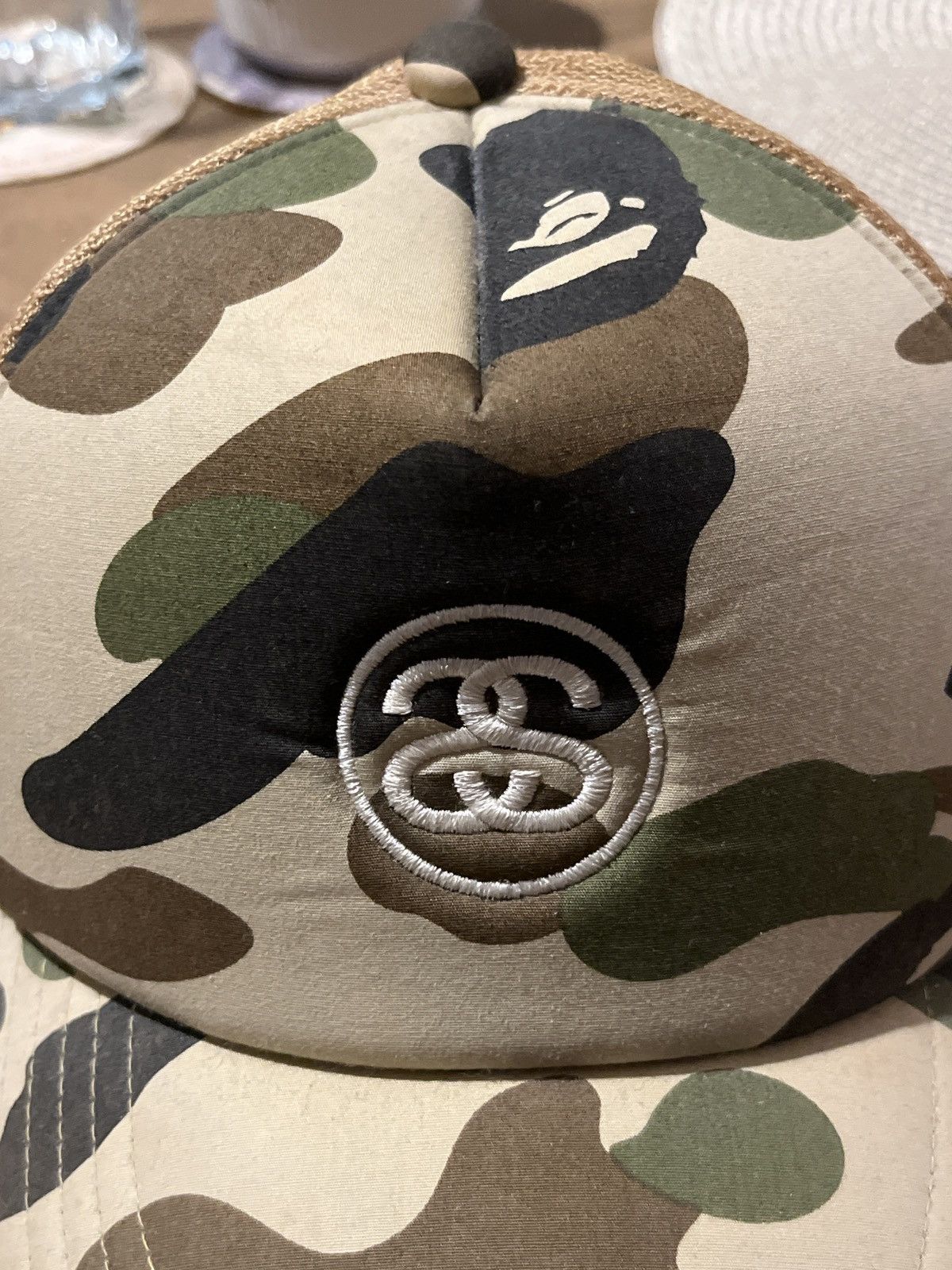 Bape × Stussy Stussy x Bape Camo Trucker Hat Size ONE SIZE - 3 Thumbnail