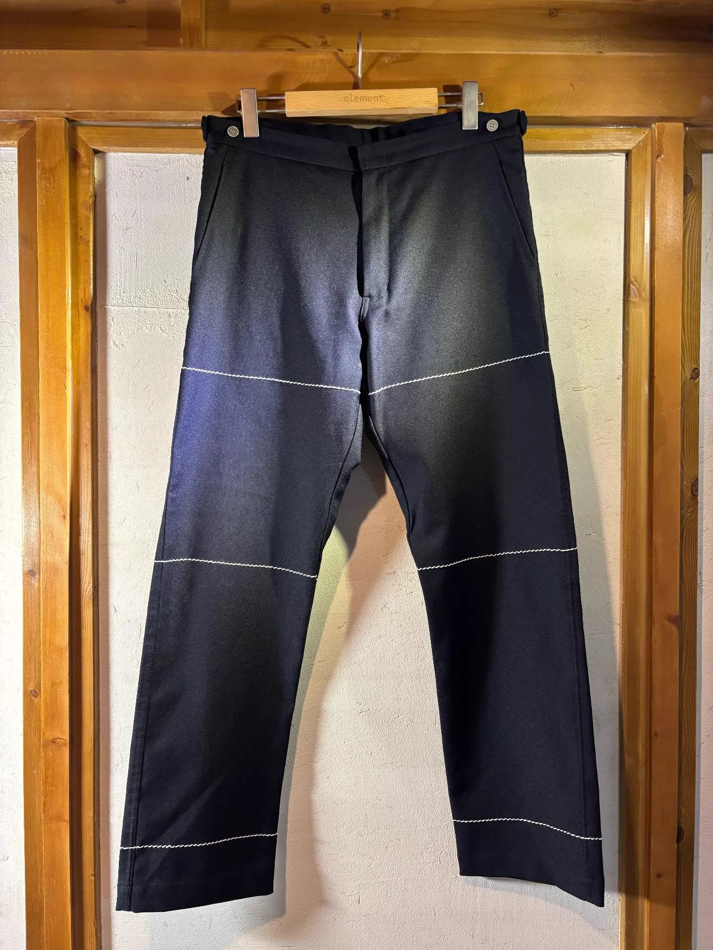 Comme des Garcons Homme Plus CDG Homme Plus 1999 Topstitch Tailored Trousers L 95% New Size US 34 / EU 50 - 1 Thumbnail