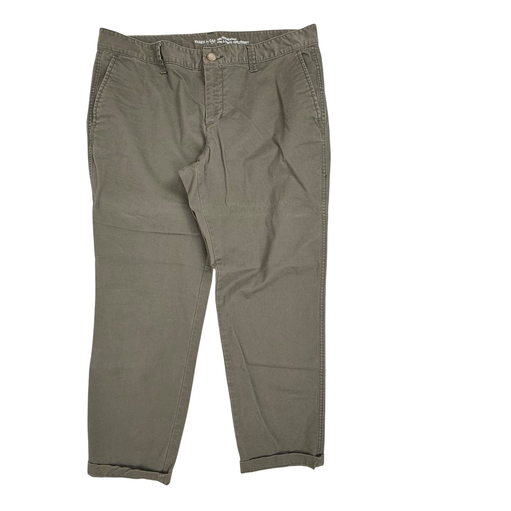 Gap Khakis by Gap Girlfriend Khaki Pants Olive Size 10 Size 35" - 1 Thumbnail