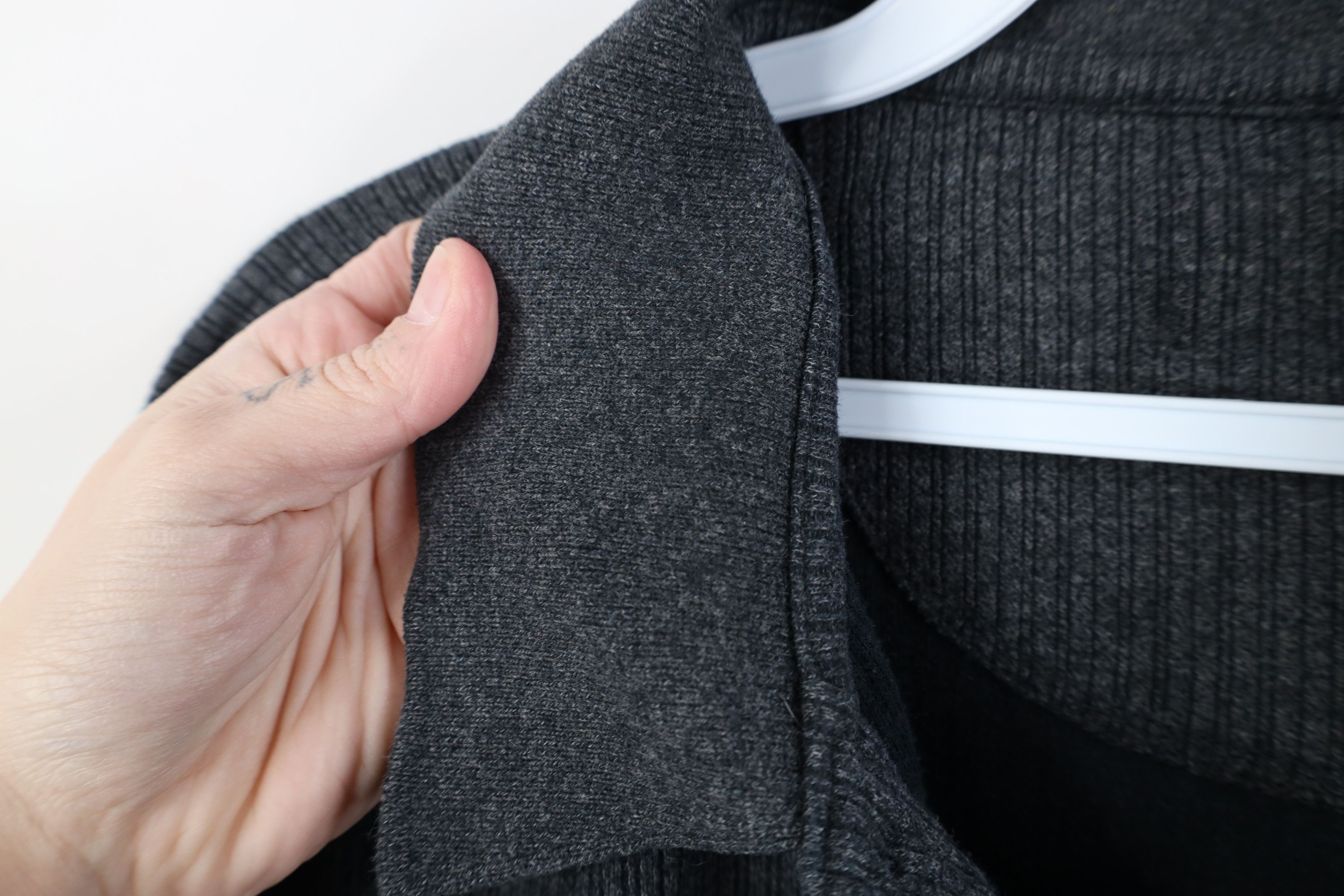 Vintage Vintage 90s Streetwear Ribbed Knit Long Sleeve Rugby Polo Size US L / EU 52-54 / 3 - 6 Thumbnail