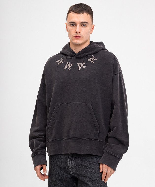 Palm Angels o1s22i1n1224 Monogram Hoodie in Grey Size US XL / EU 56 / 4 - 3 Thumbnail